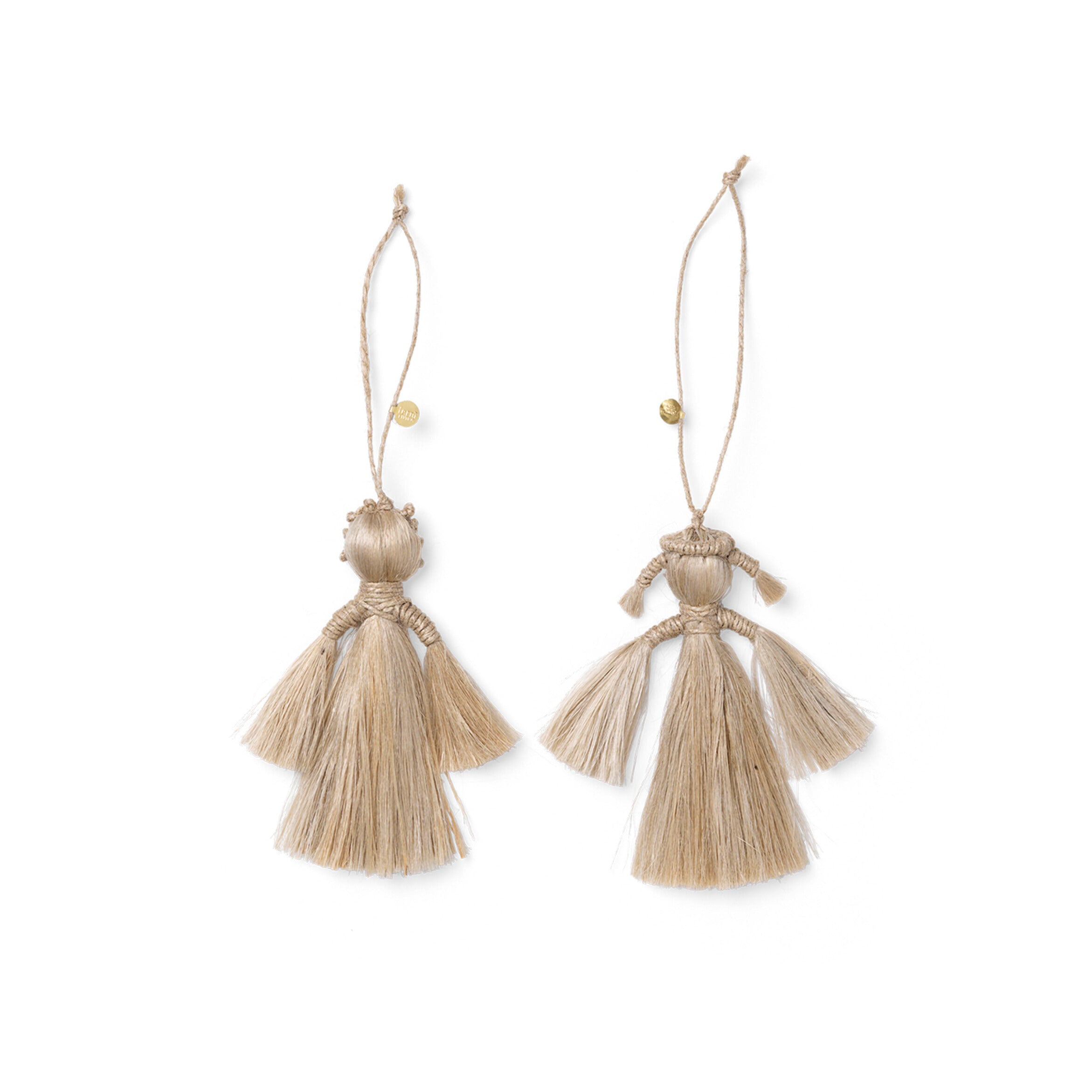 Set von Weihnachtsbaumdekorationen WING ANGELS Jute