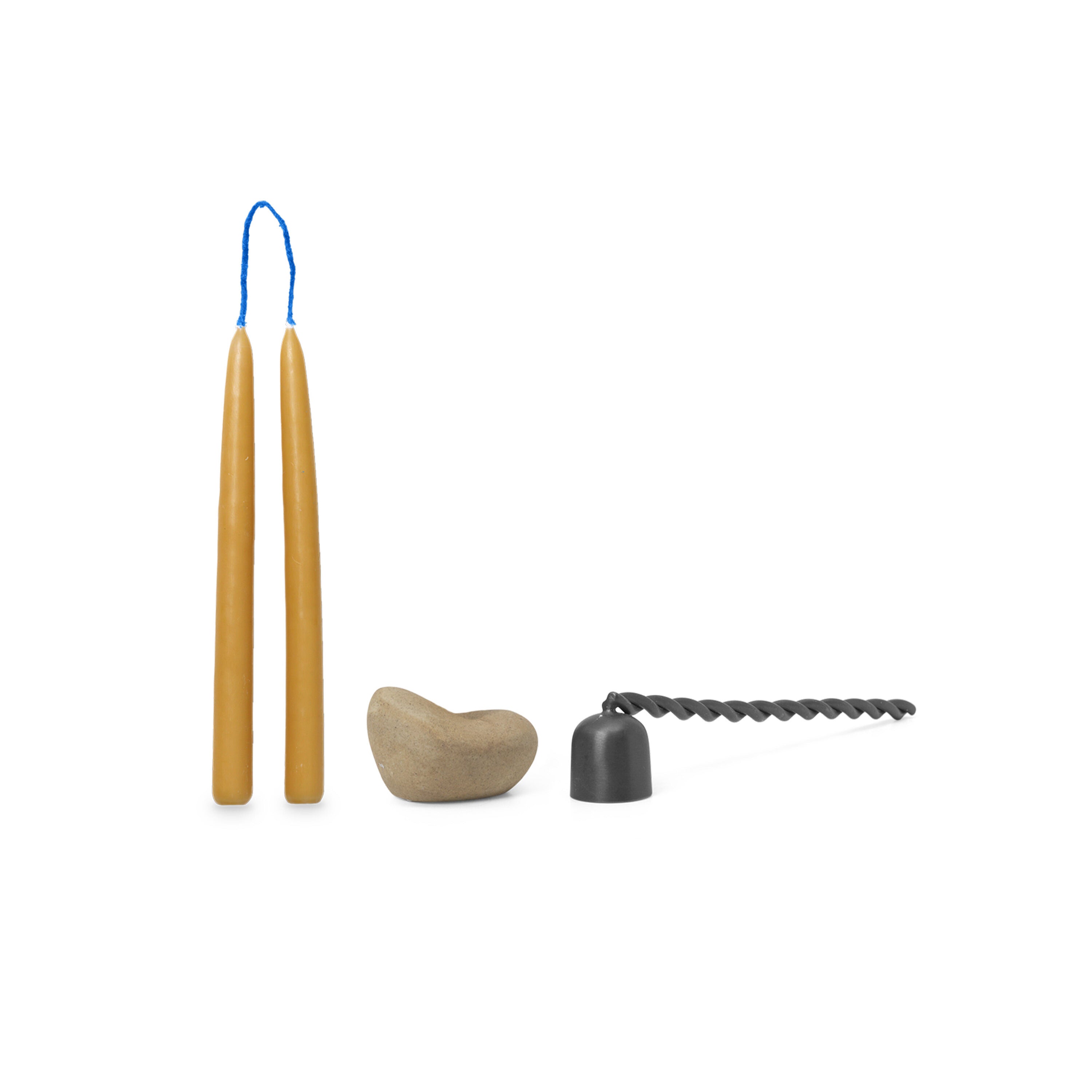 Kerzen-Set LIBRE schwarz mit beige