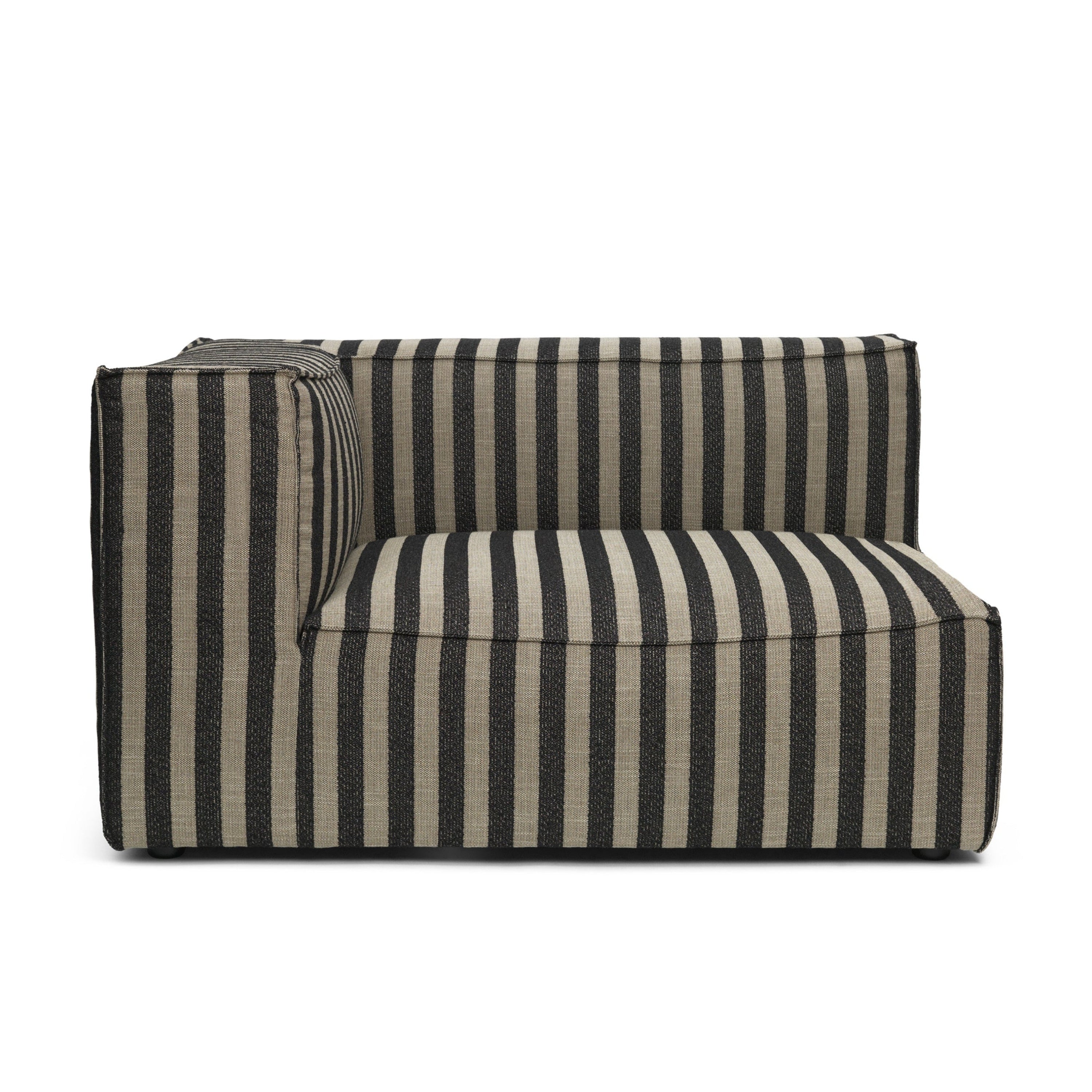 CATENA Louisiana Modular Sofa - Left-End Element in Black with Sand