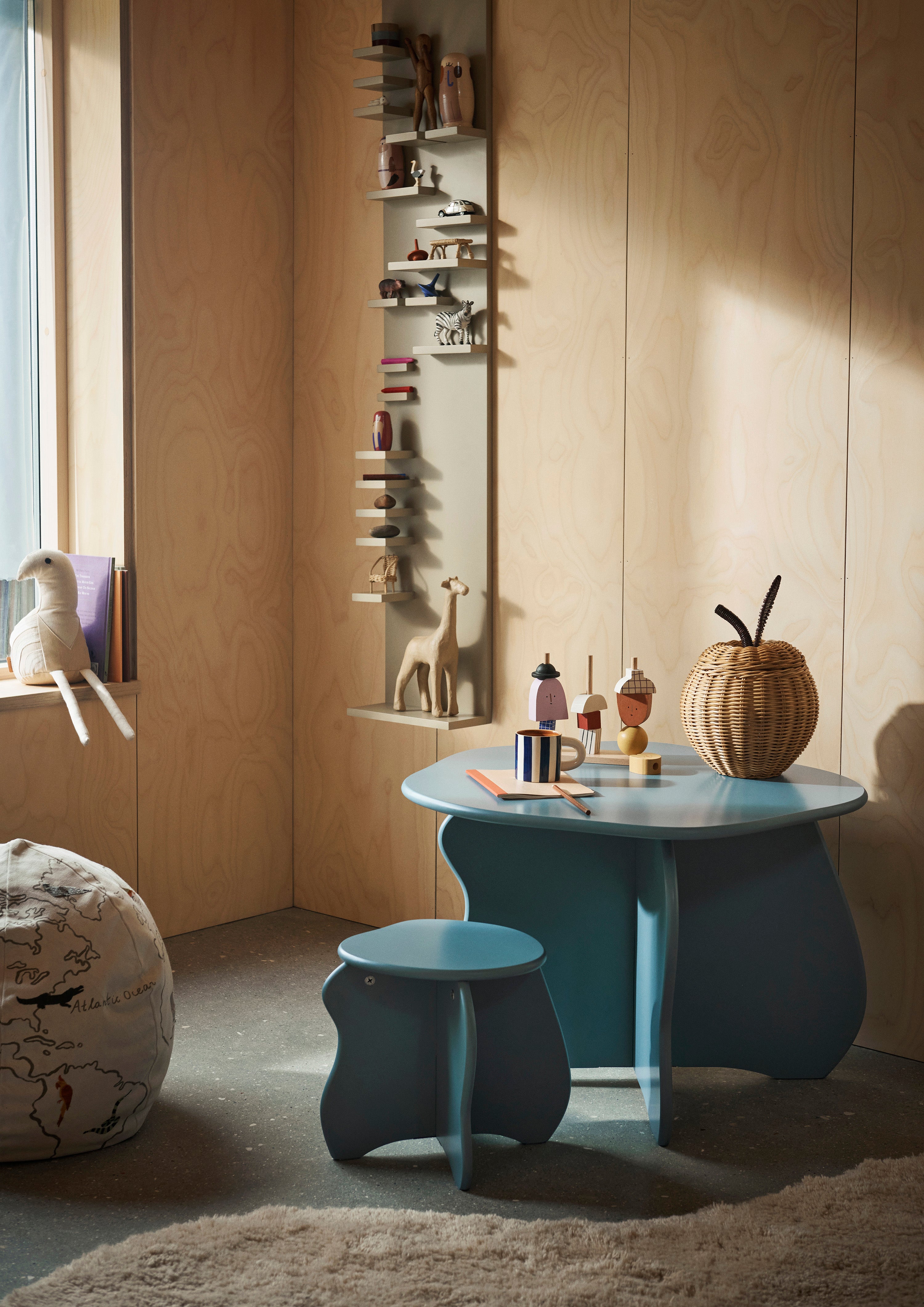 Kinderhocker SLOPE blau