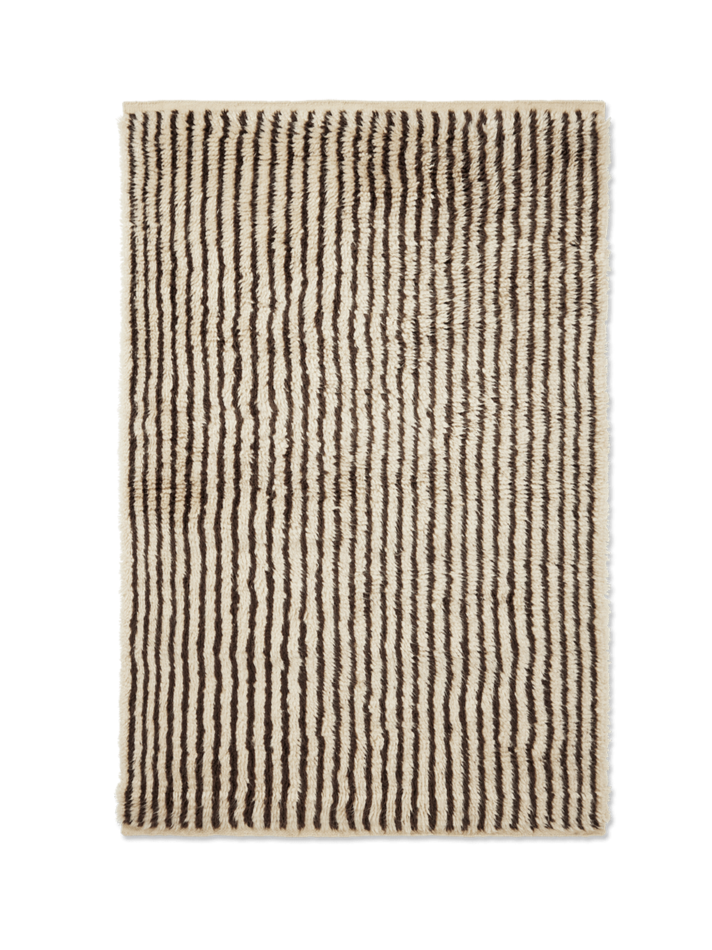Teppich mit langem Flor KAMI KNOTTED braun mit beige