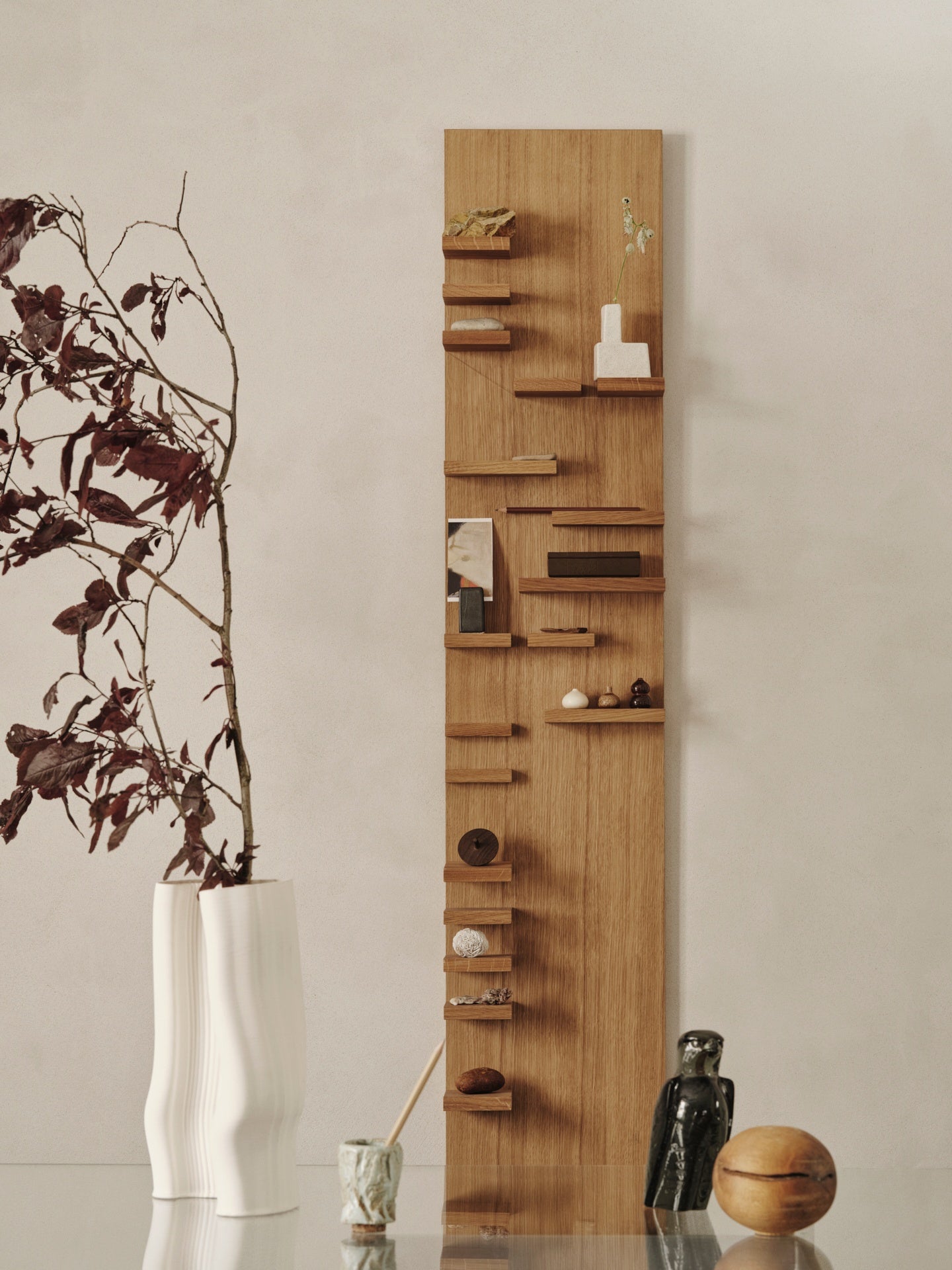 PARADE SHELF LONG hanging shelf, oiled oak