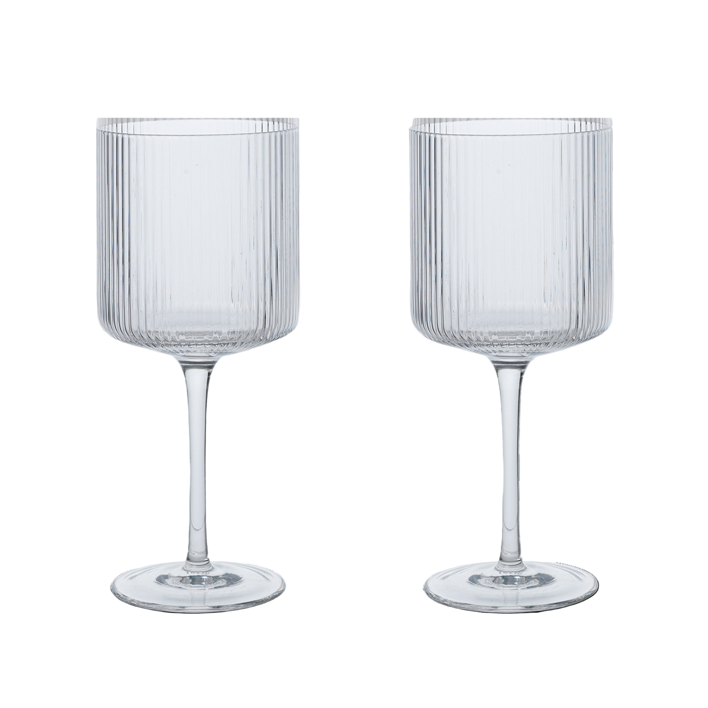 Set von Rotweingläsern RIPPLE aus Glas