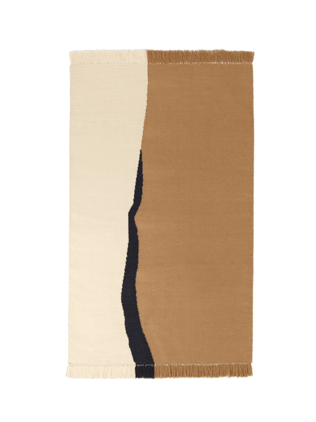 Teppich SOIL KELIM gebrochenes Weiß mit Sandfarbe