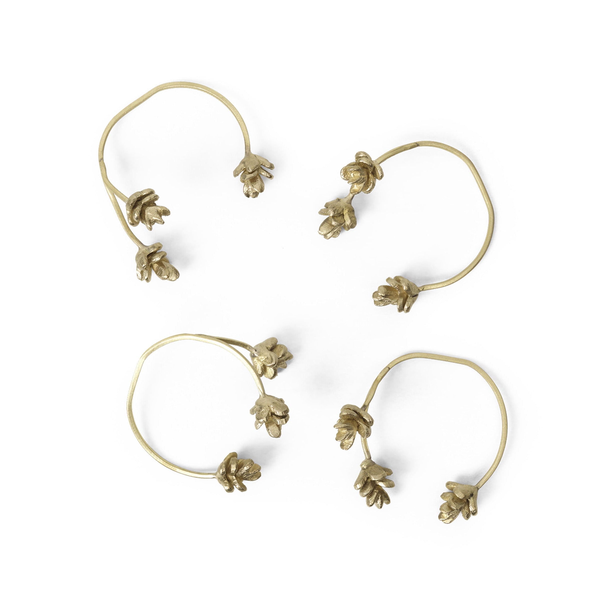 FOREST brass napkin ring set