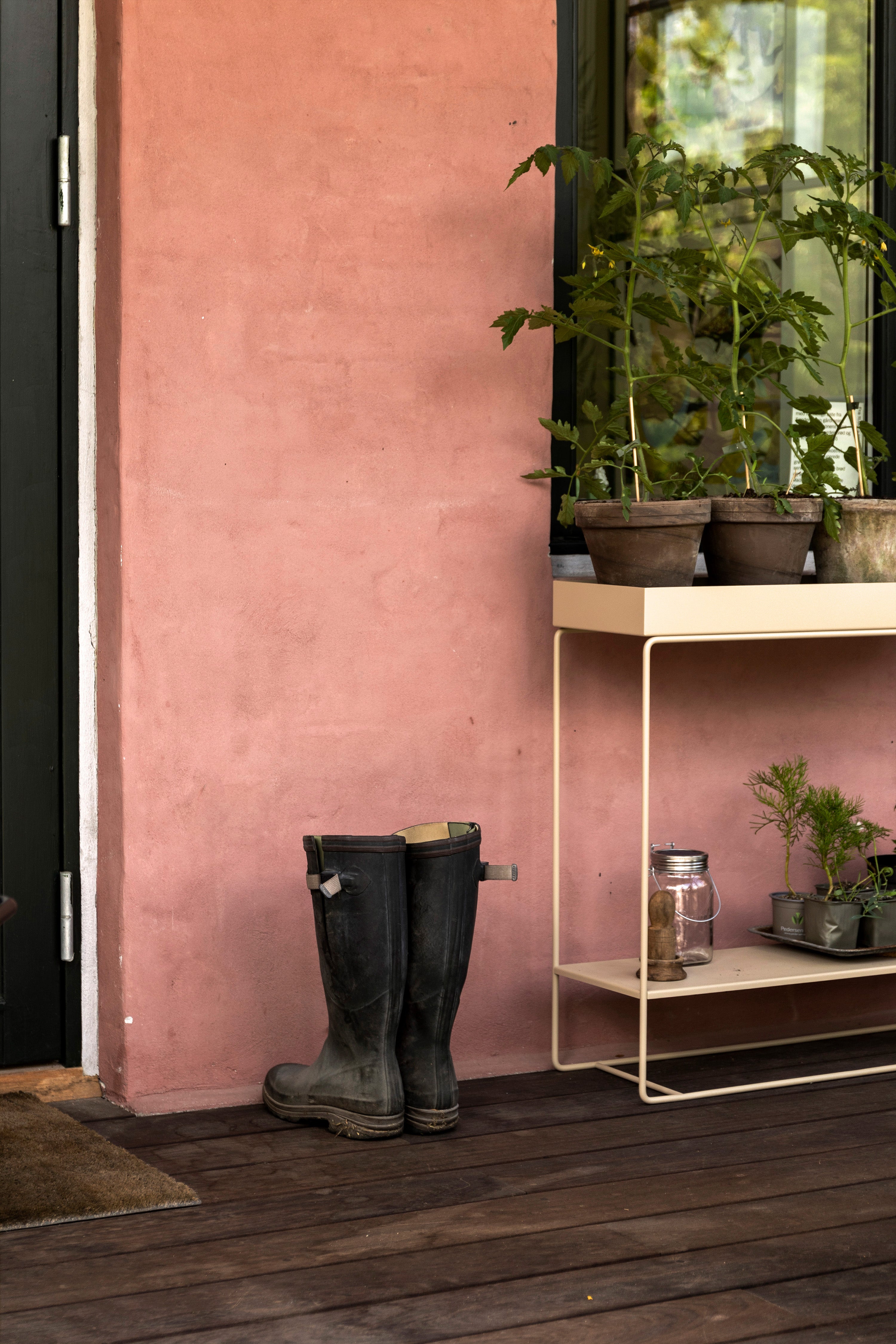 Konsola PLANT BOX ZWEI-STÖCKIG beige