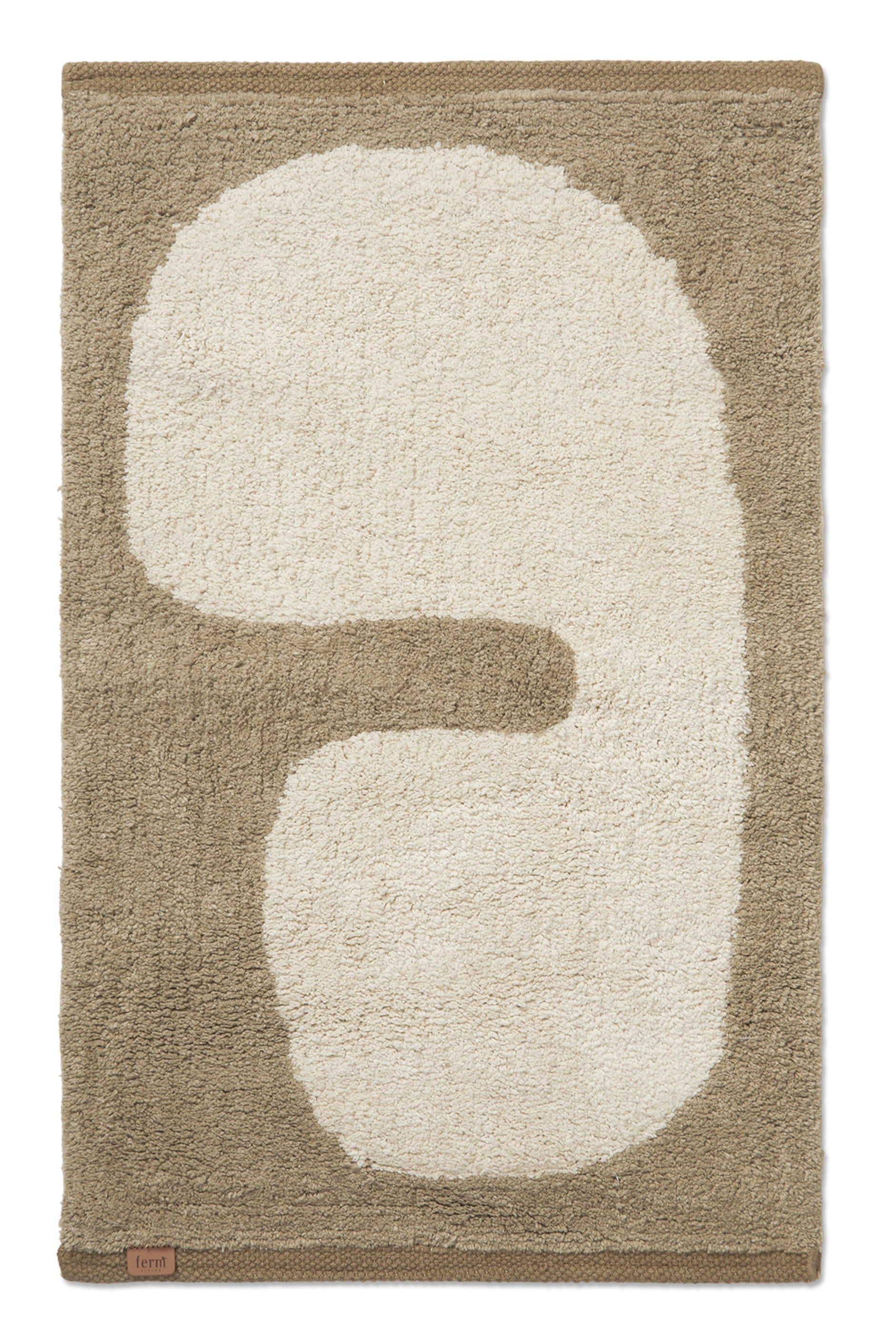 Waschbarer Teppich LAY Off-White mit Dunkelbeige