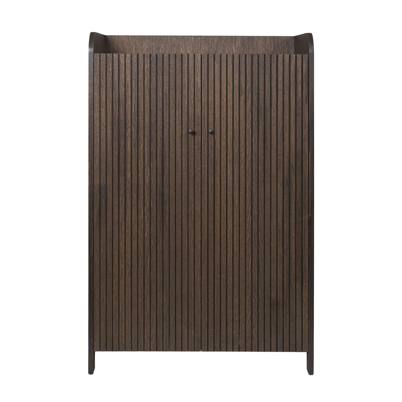 2-Door SILL CUPBOARD LOW Dark Brown Oak Veneer