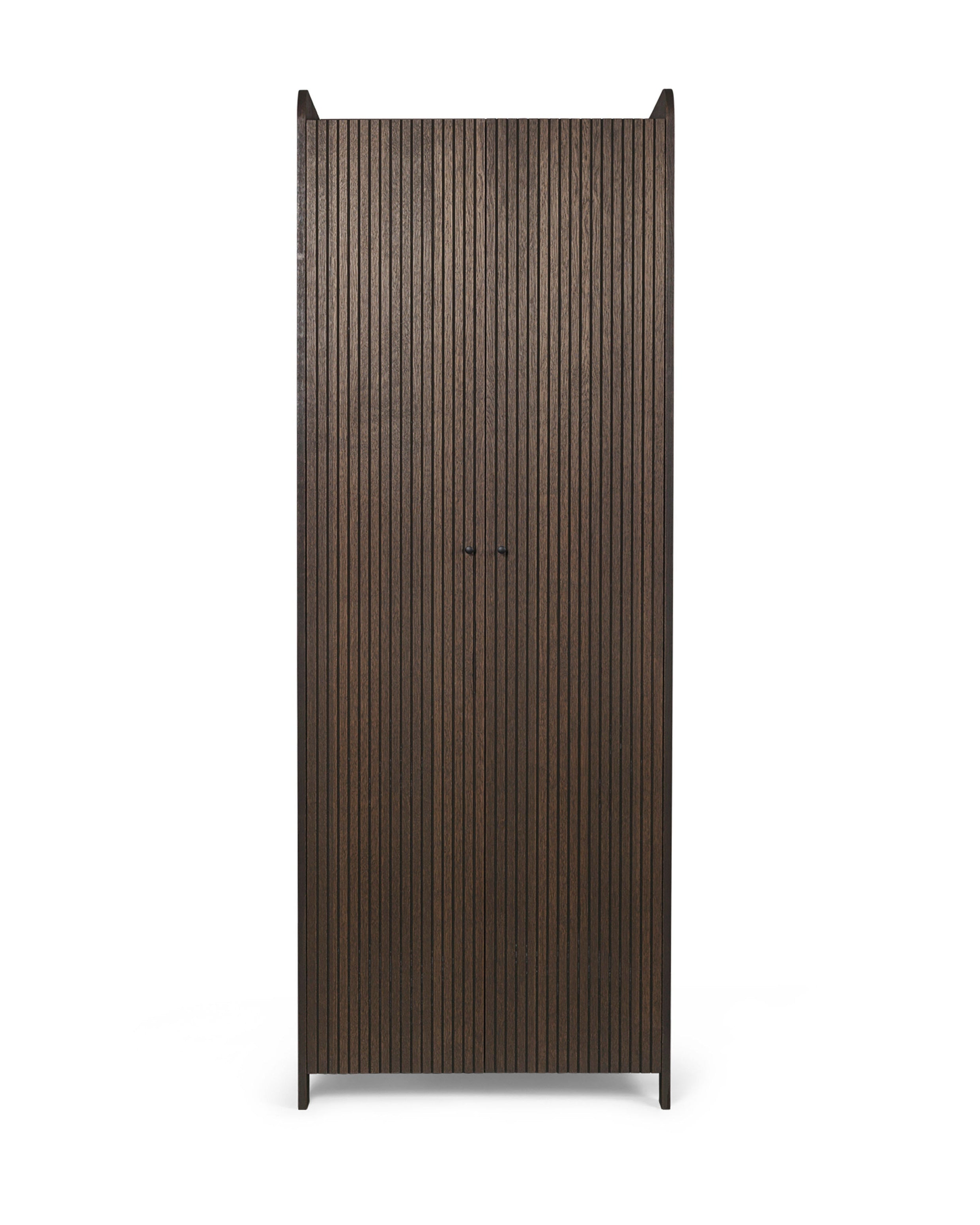 2-Door SILL CUPBOARD TALL Dark Brown Oak Veneer