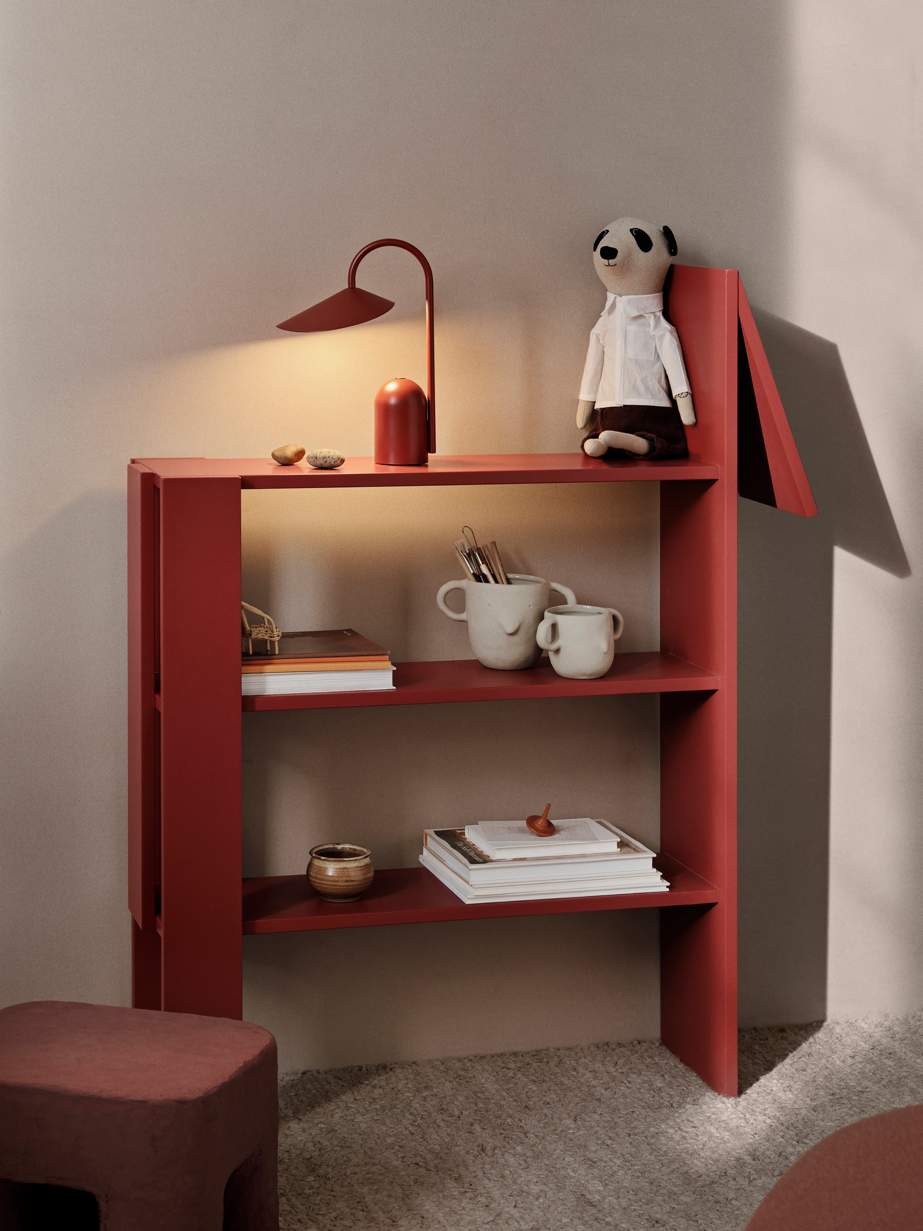 Tragbare Lampe Arum rot