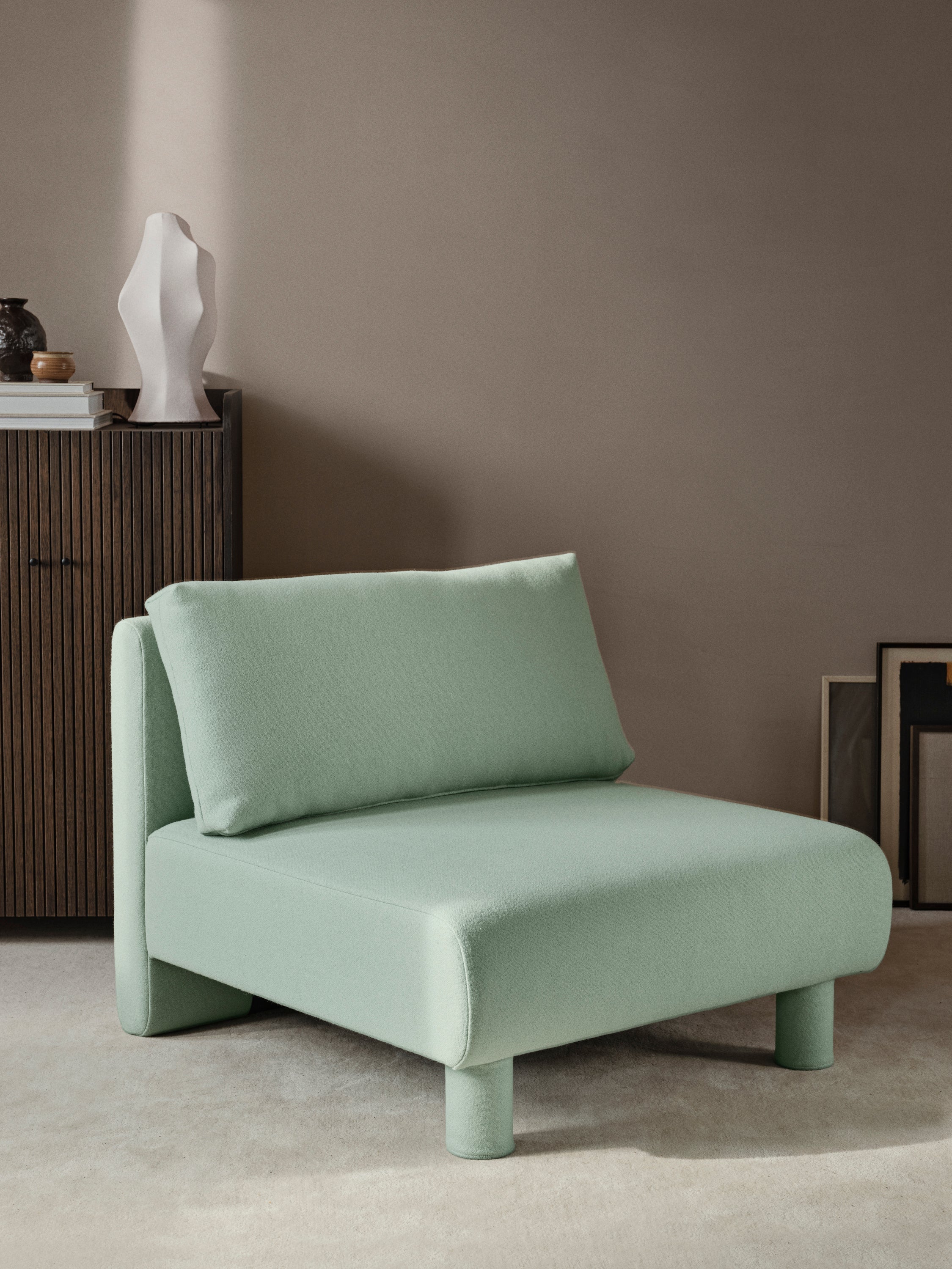 DASE modular sofa - central element of mint tonus