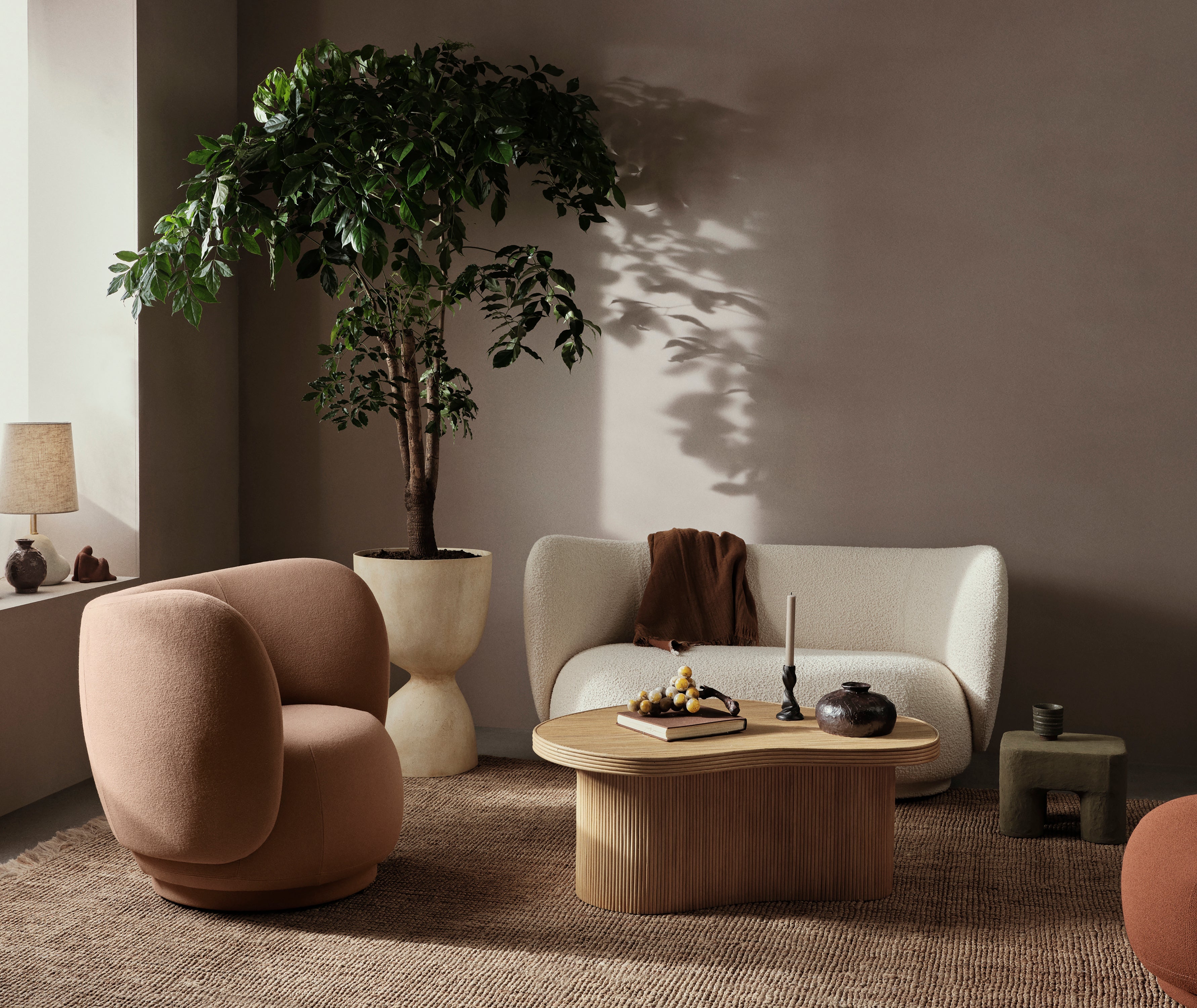 Rico Getreide 2-Personen-Sofa Beige