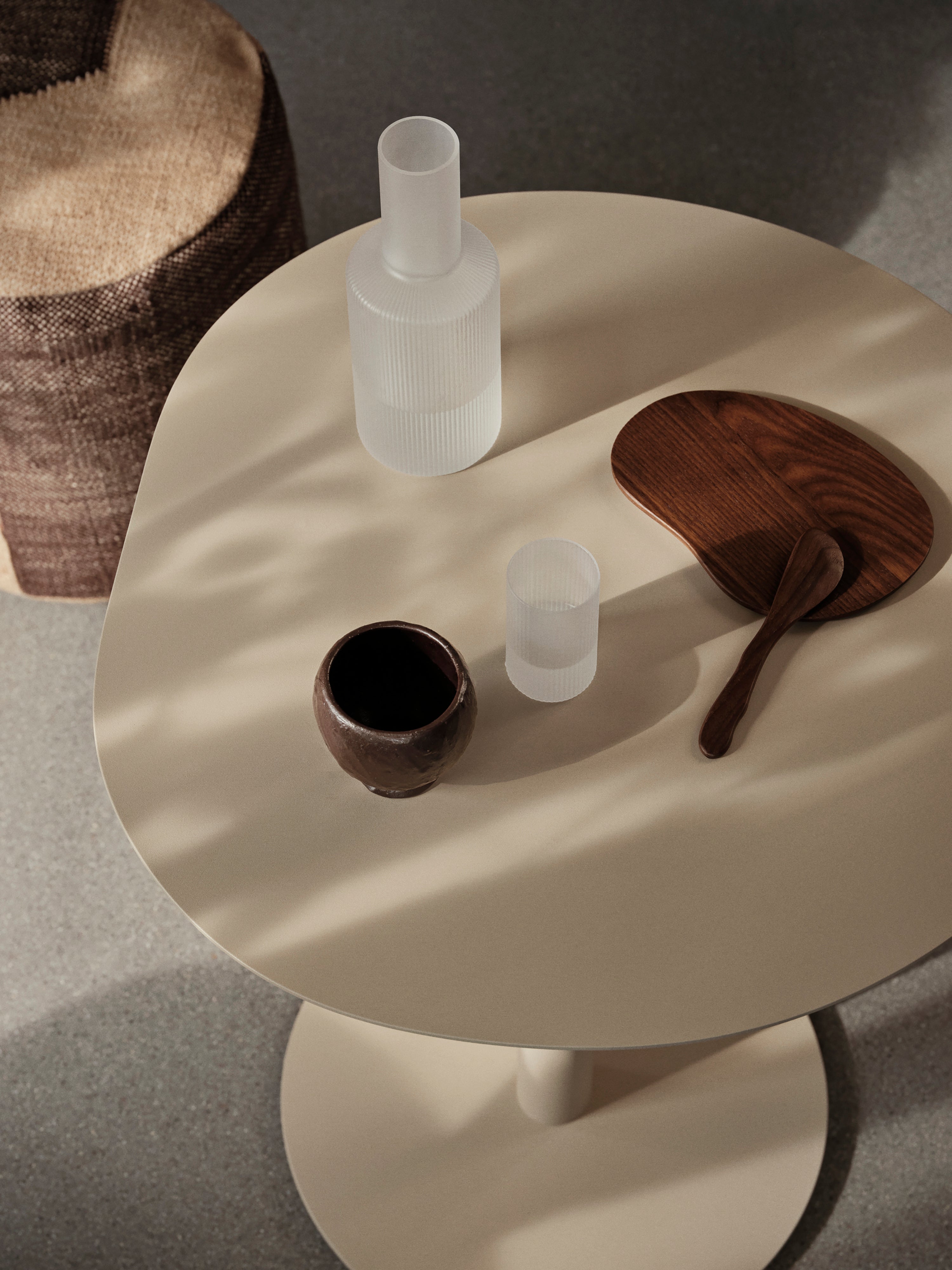 Set von Gläsern RIPPLE VERRINES weißes Glas