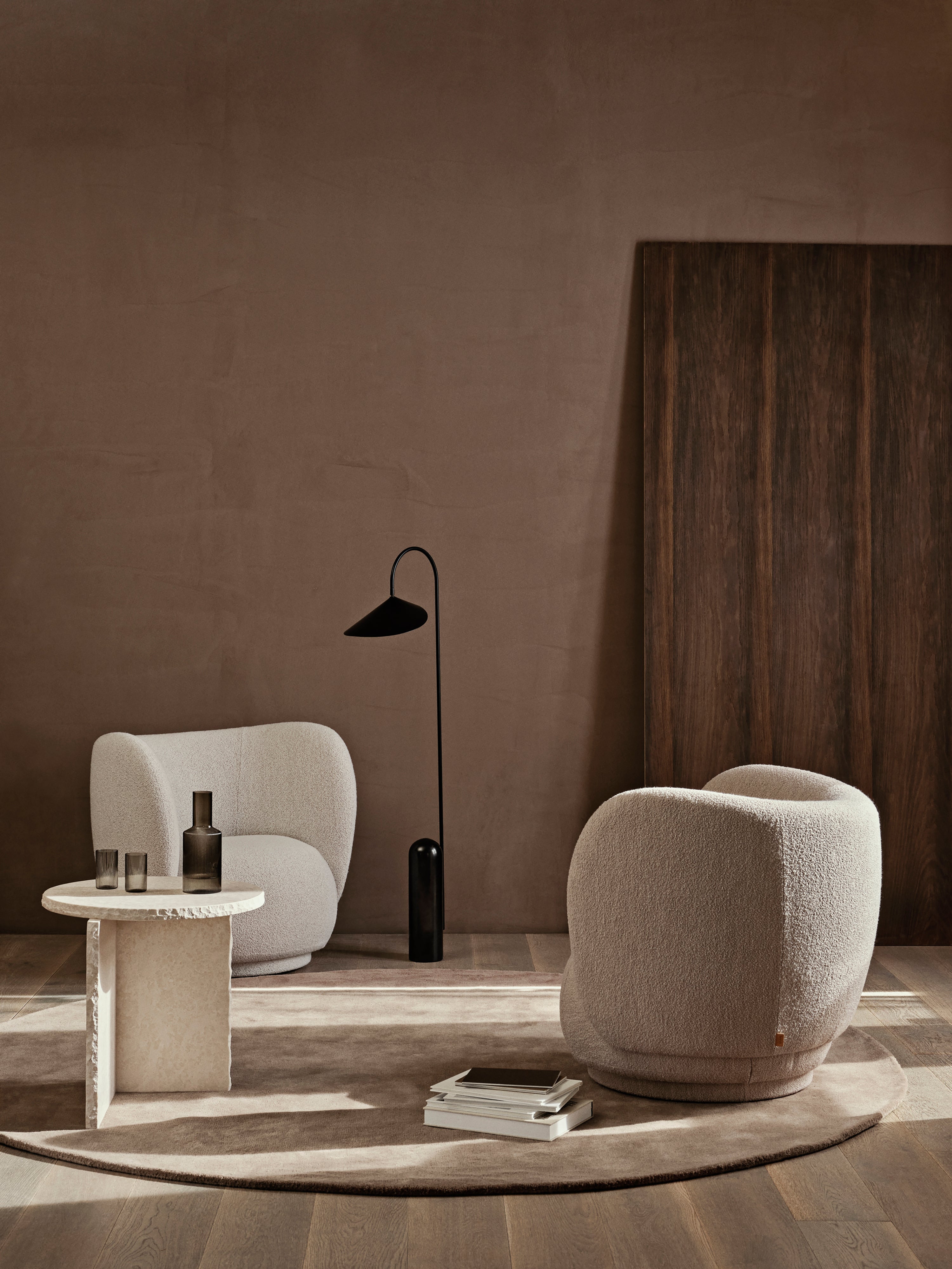 Rico Lounge Boucle Sand Sessel