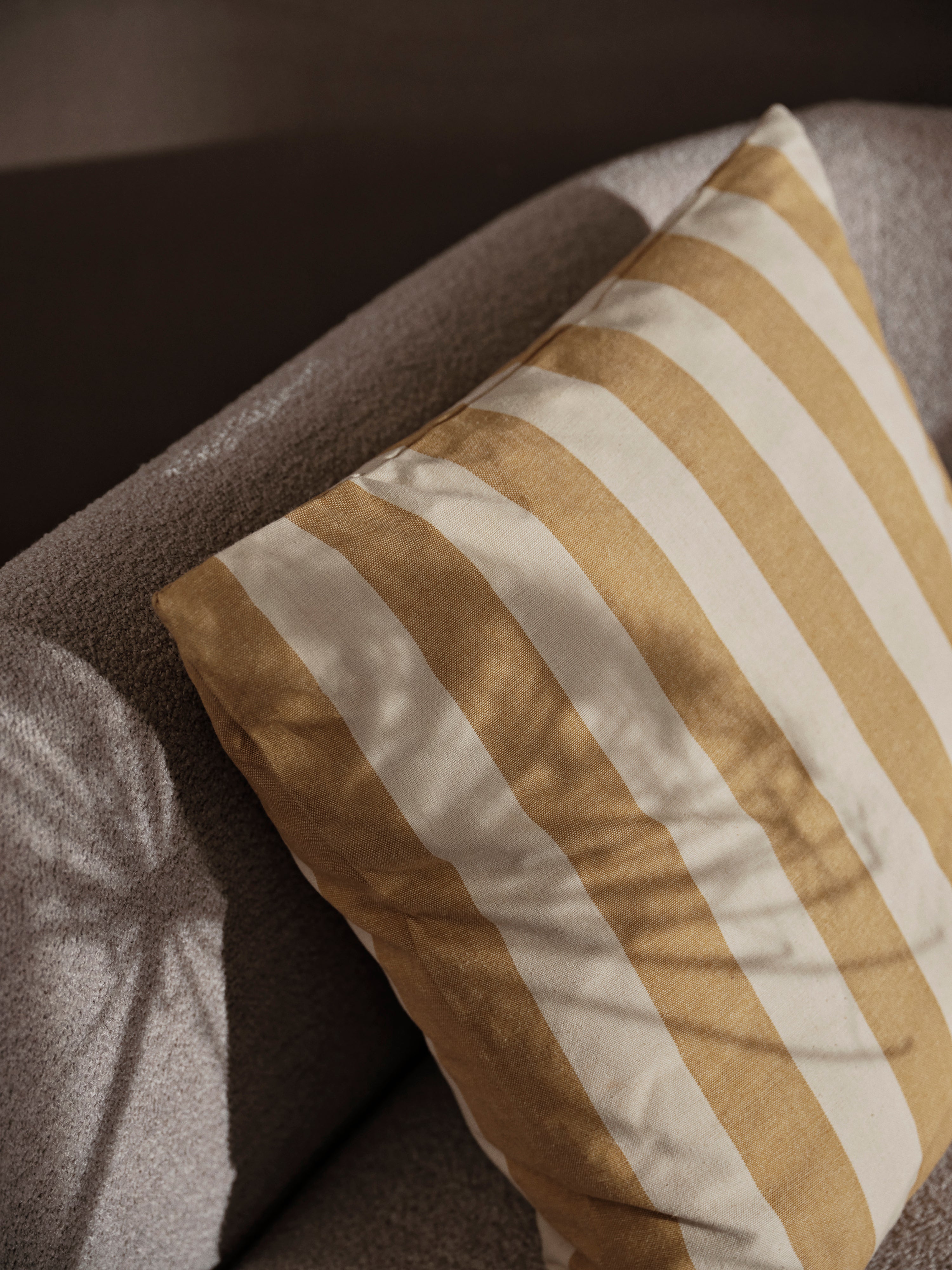 STRAND Cushion Cover Yellow with Beige