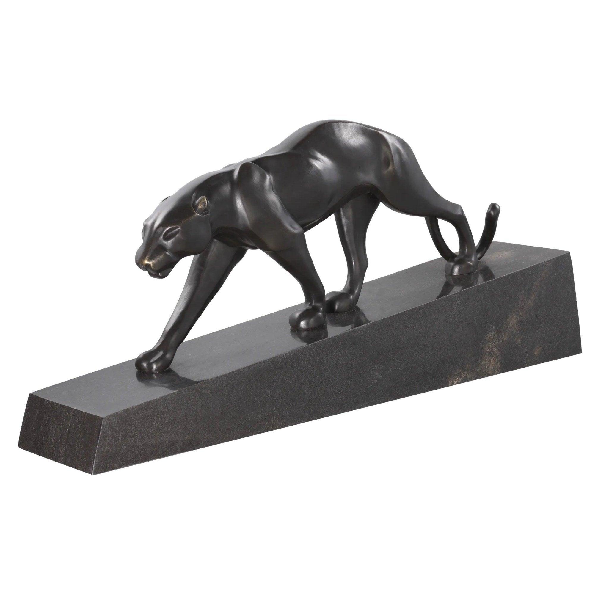 Figurka dekoracyjna PANTHERAE brązowa patyna Eichholtz Eye on Design