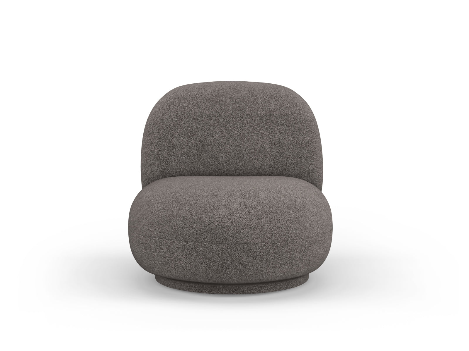 Fotel obrotowy CHUCK szary boucle – Micadoni