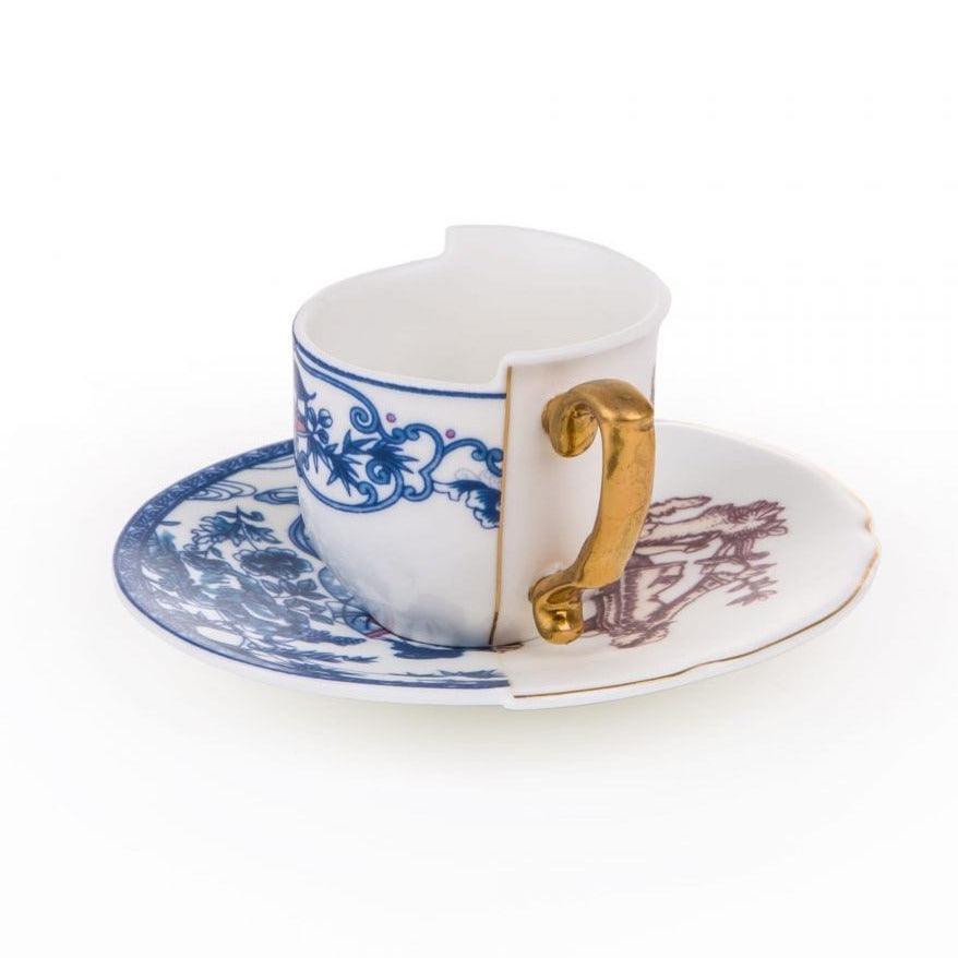 Filiżanka ze spodkiem HYBRID EUFEMIA porcelanowy Seletti Eye on Design