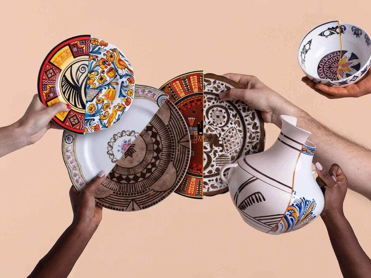 Filiżanka ze spodkiem HYBRID KANNAUJ porcelanowy Seletti Eye on Design