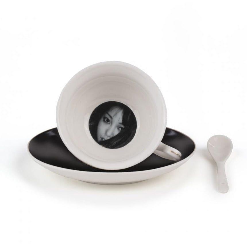 Filiżanka ze spodkiem i łyżeczką TARIN - BELLONA porcelanowy Seletti Eye on Design