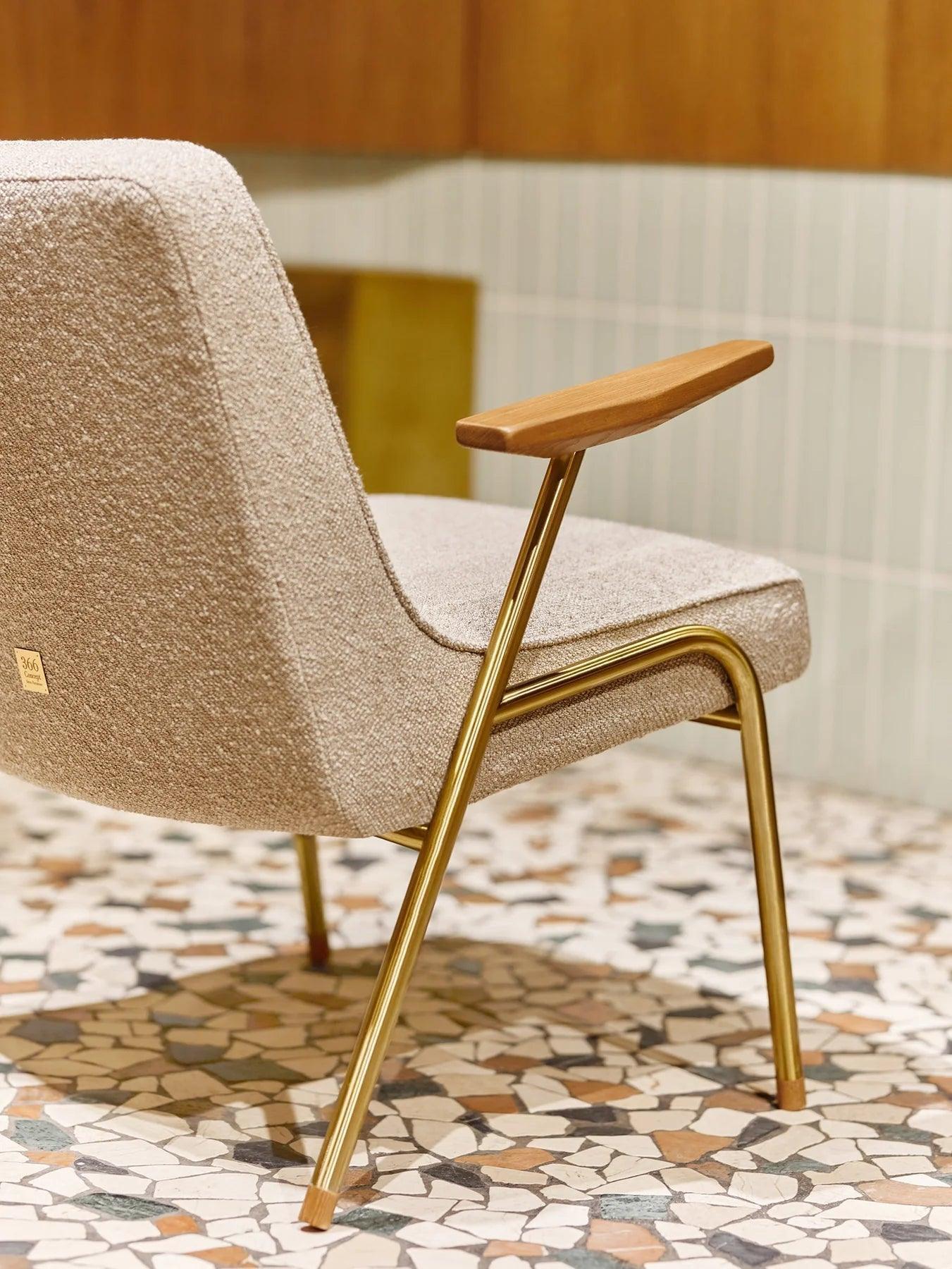 Fotel 366 METAL tapicerowany w tkaninie New Coco – 366 concept