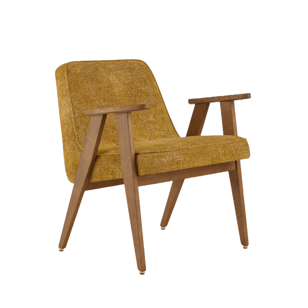 Fotel 366 żółty w tkaninie Marble Mustard 366 concept Dąb-03 Eye on Design