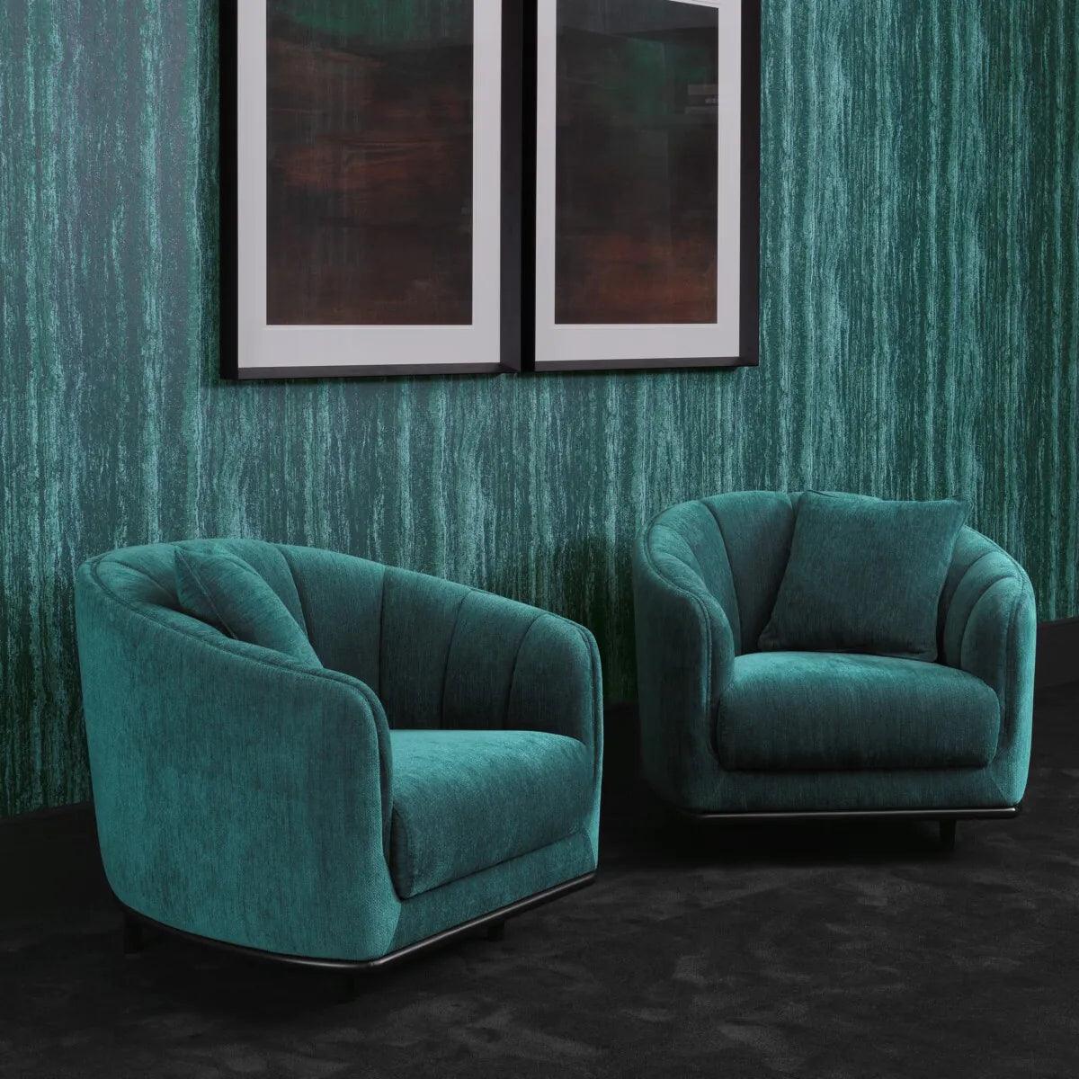 Fotel AGOSTINO morski Eichholtz Eye on Design
