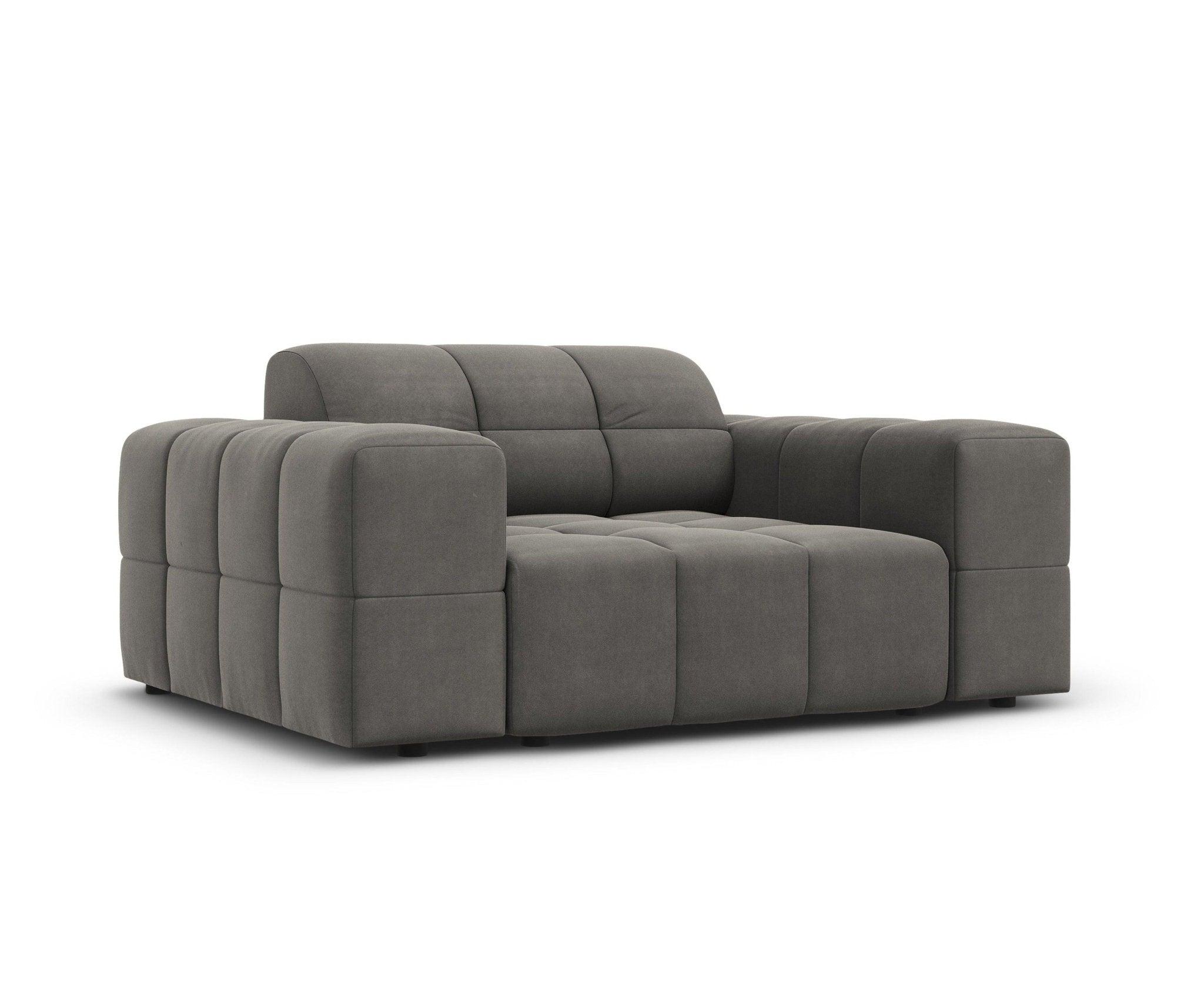 Fotel aksamitny CHICAGO szary – Cosmopolitan Design