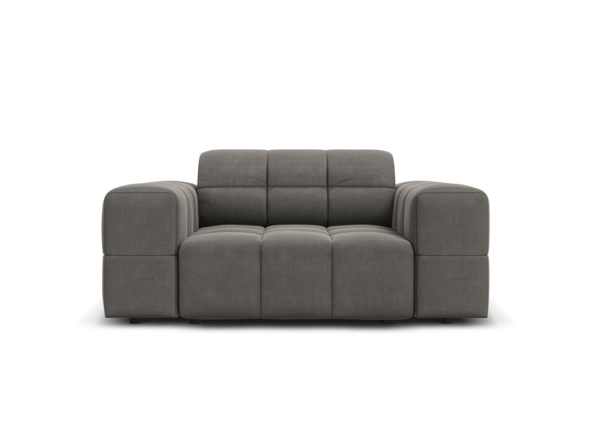 Fotel aksamitny CHICAGO szary – Cosmopolitan Design