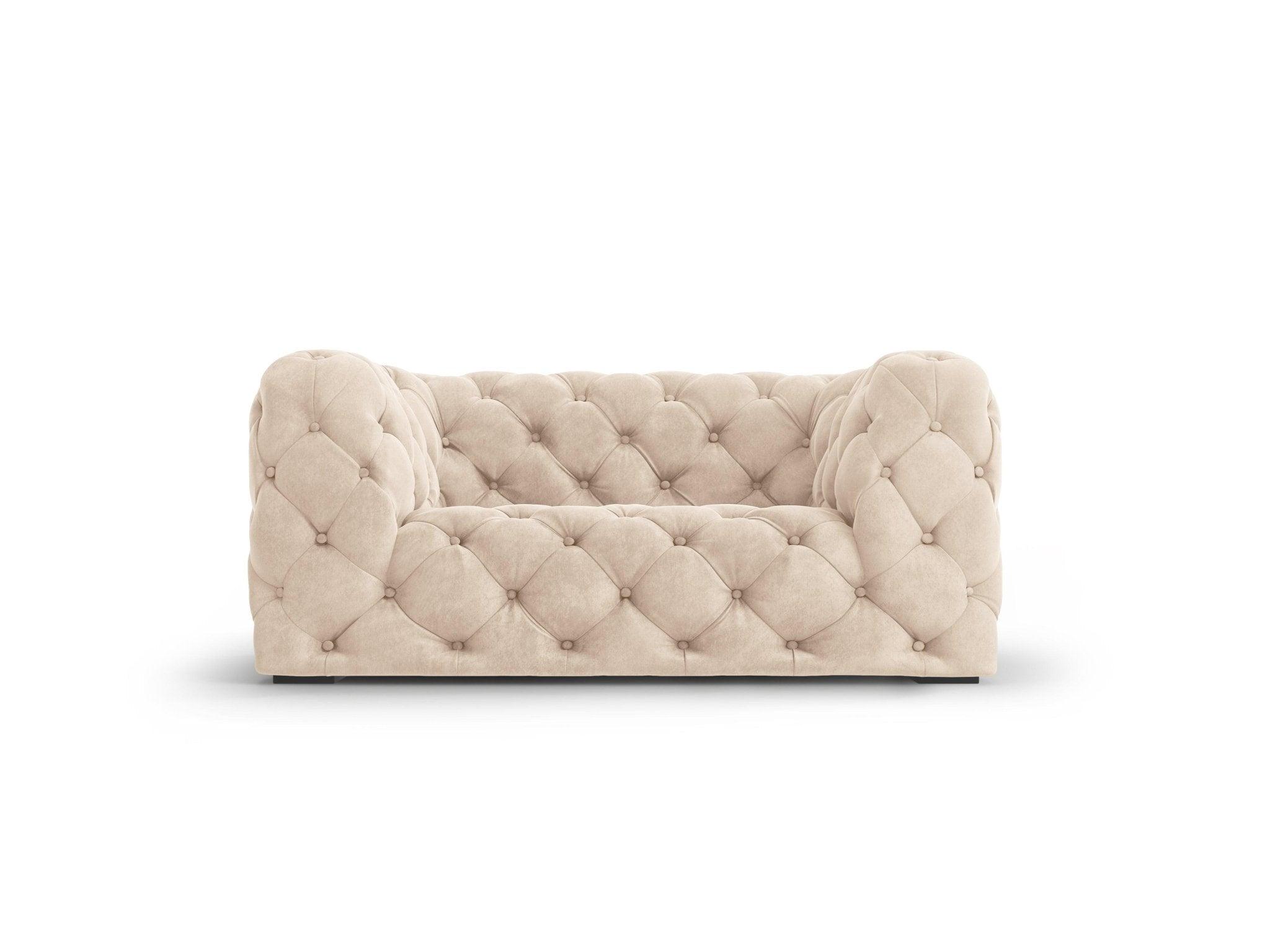 Fotel aksamitny LOGE beżowy Windsor & Co Eye on Design