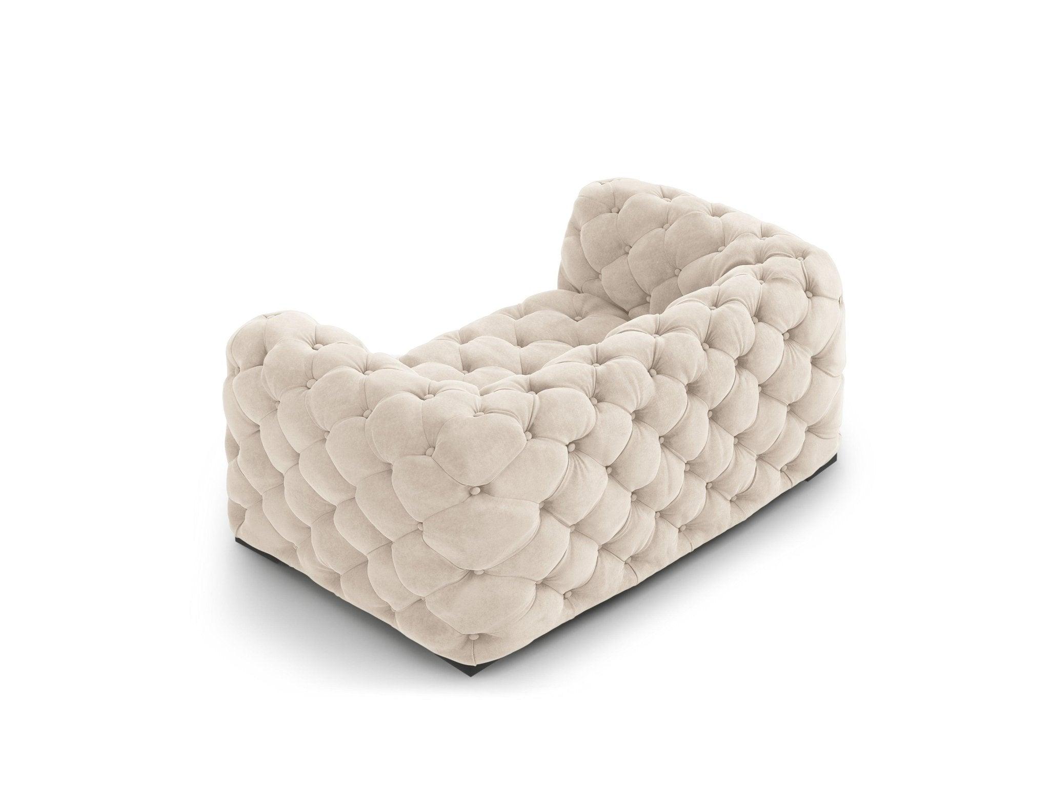 Fotel aksamitny LOGE jasnobeżowy Windsor & Co Eye on Design