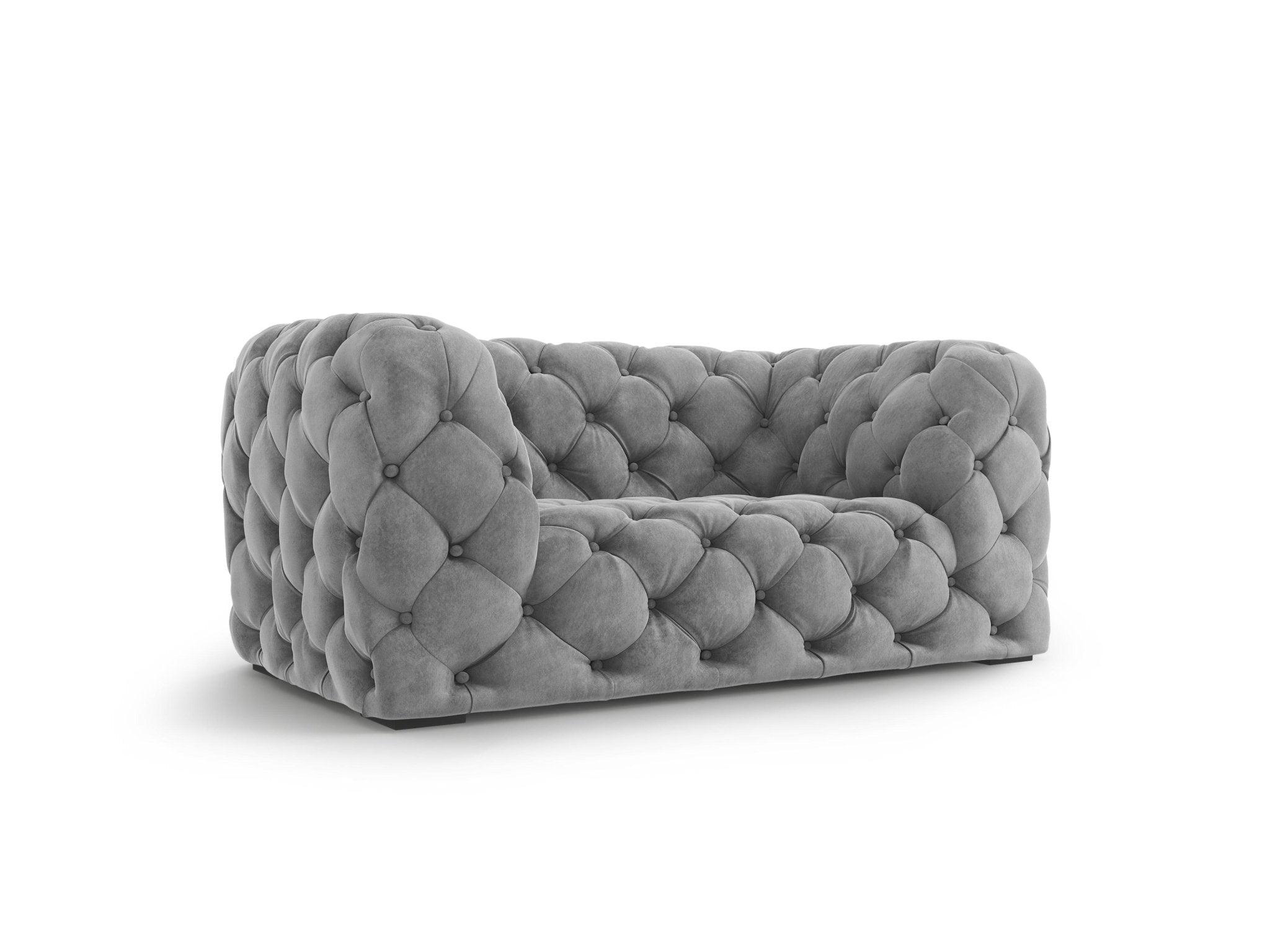 Fotel aksamitny LOGE szary Windsor & Co Eye on Design