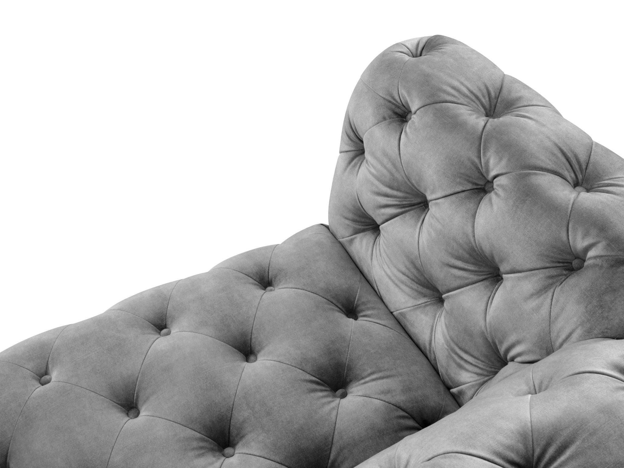 Fotel aksamitny LOGE szary Windsor & Co Eye on Design