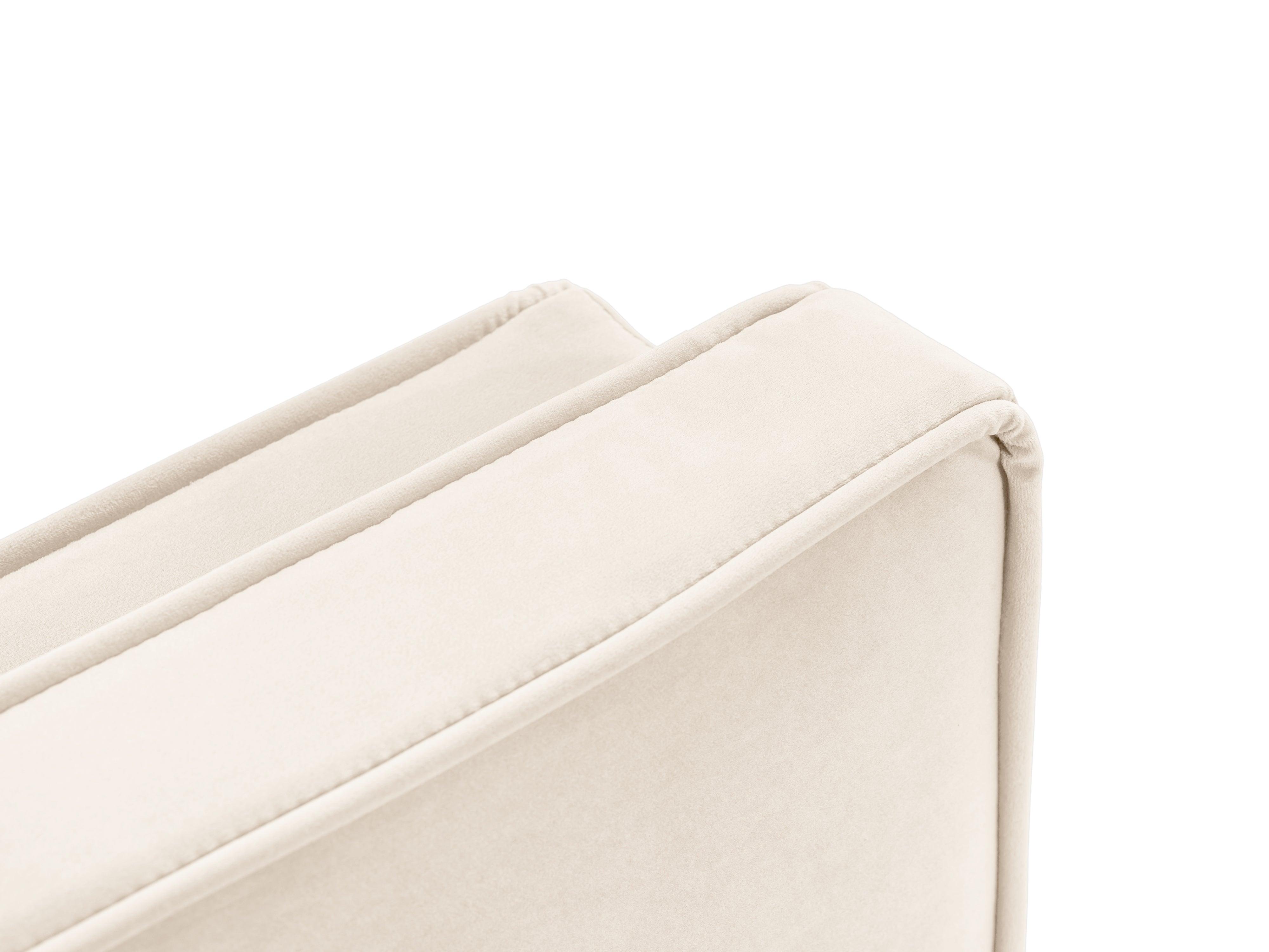 Fotel aksamitny LUIS beżowy ze złotą podstawą Milo Casa Eye on Design