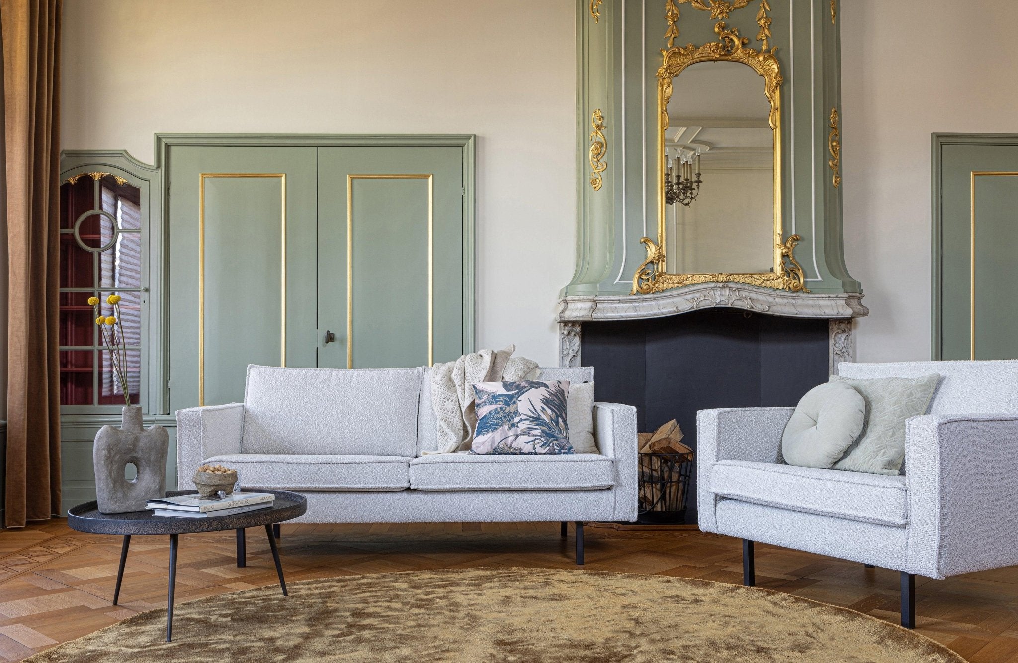 Fotel aksamitny RODEO ciemnozielony Be Pure Eye on Design