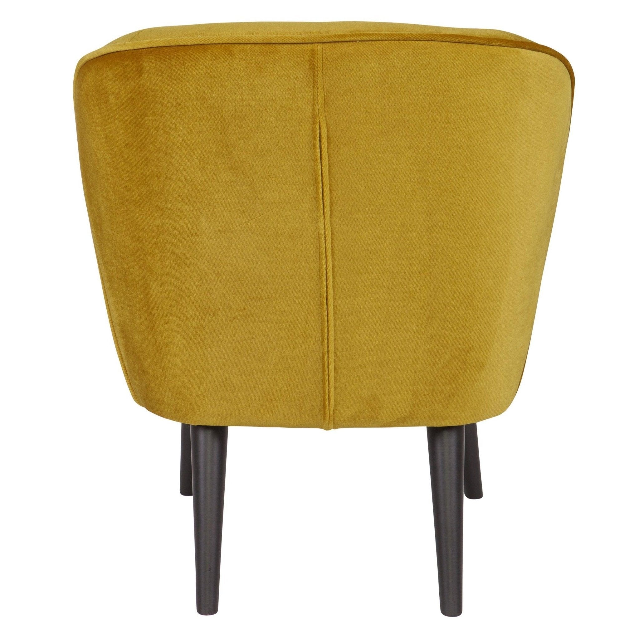 Fotel aksamitny SARA musztardowy Woood Eye on Design