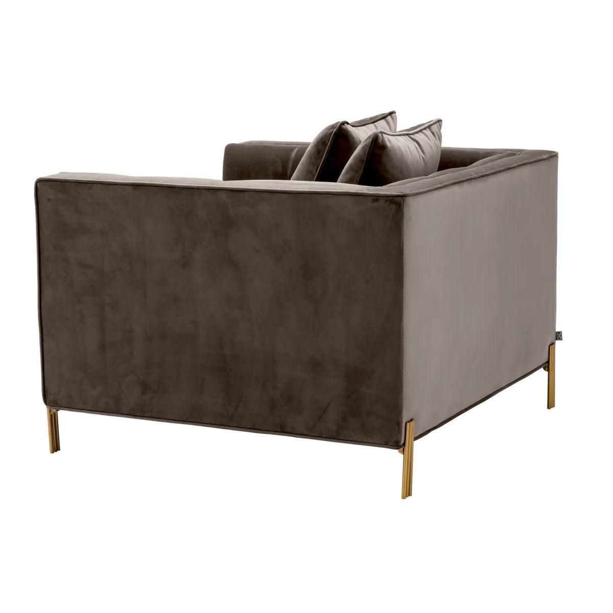 Fotel aksamitny SIENNA szary Eichholtz Eye on Design