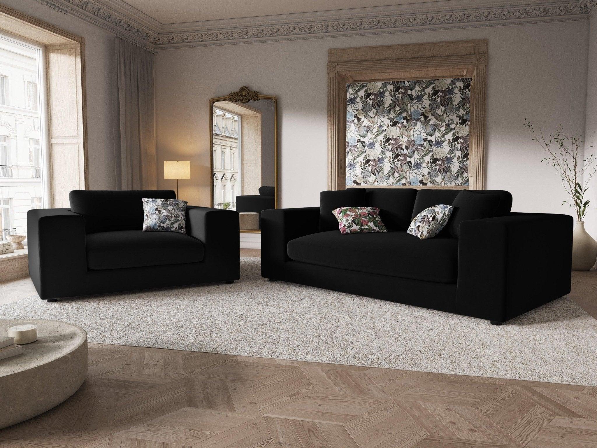 Fotel aksamitny TENDANCE czarny CXL by Christian Lacroix Eye on Design