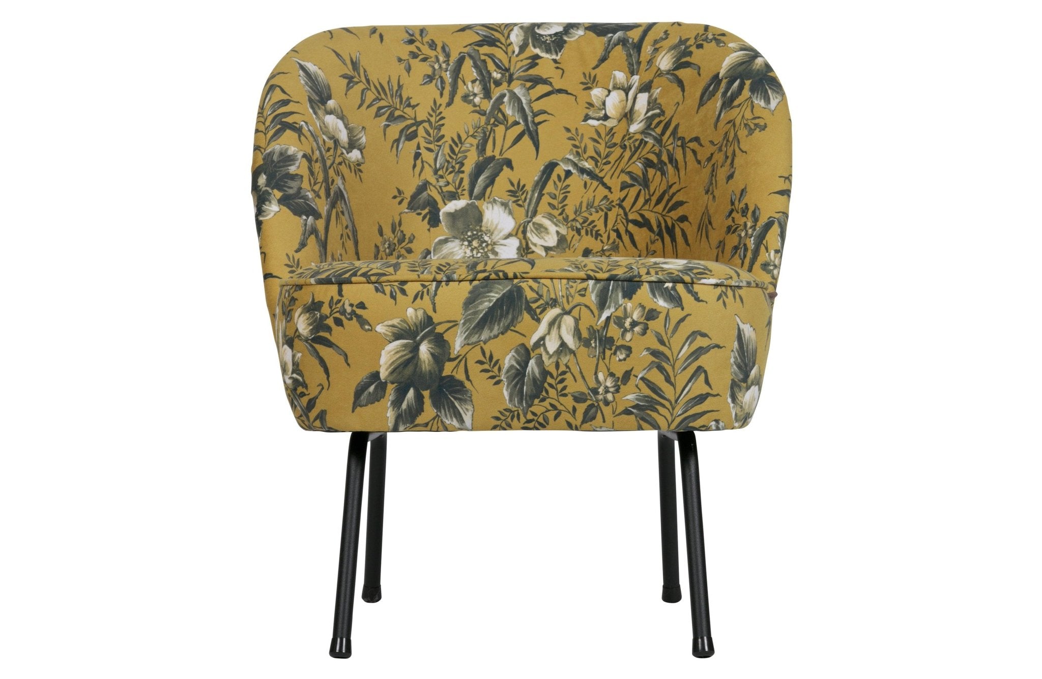 Fotel aksamitny VOGUE POPPY musztardowy Be Pure Eye on Design
