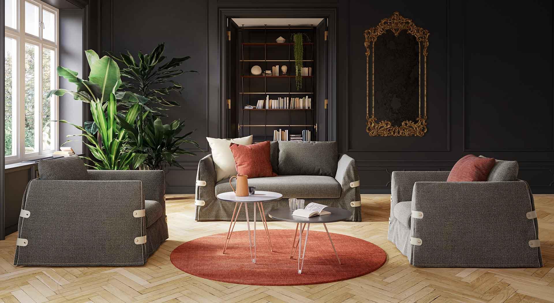 Fotel BOTTON UP ciemnoszary Liu Jo Living Eye on Design