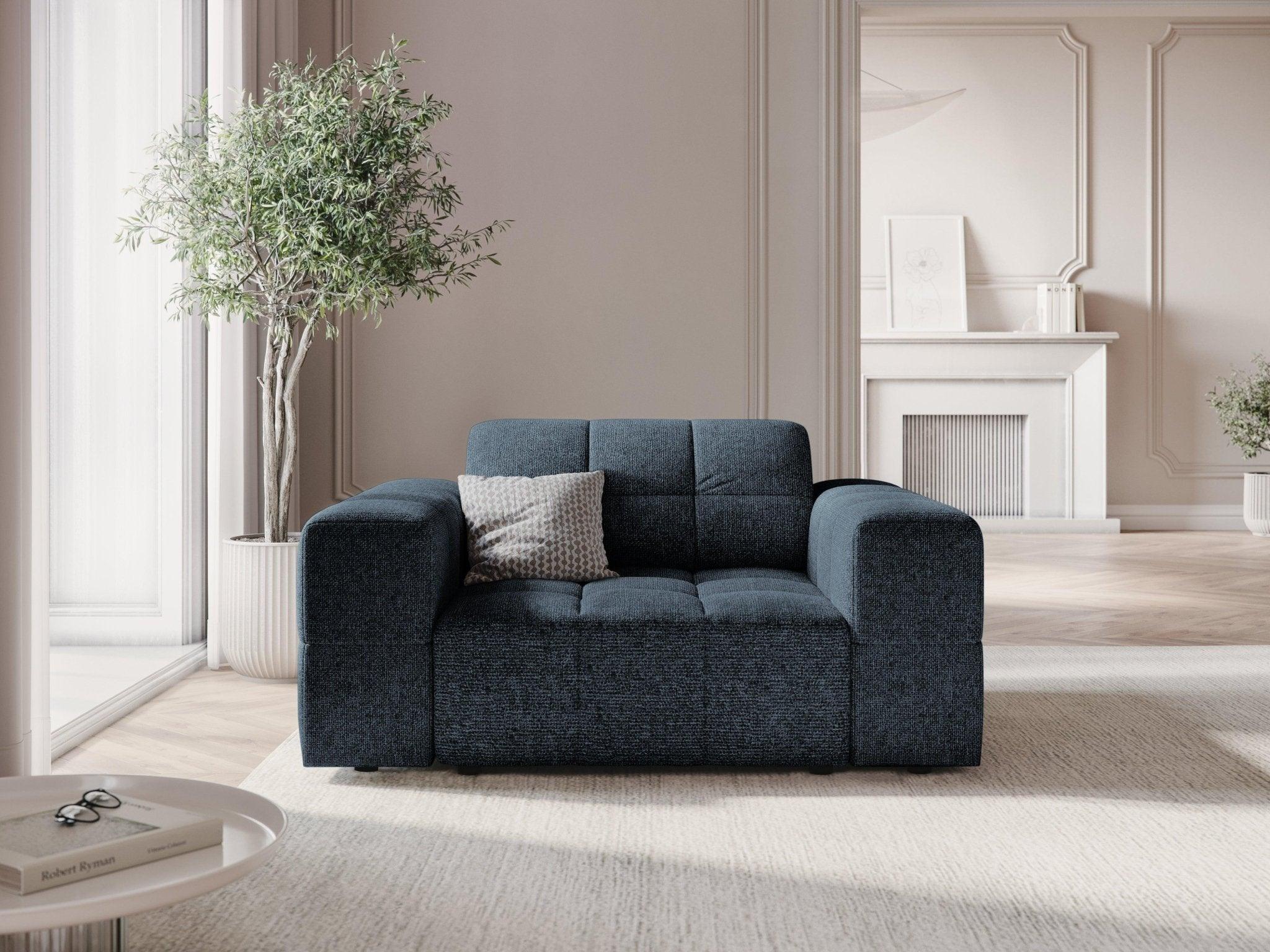 Fotel CHICAGO niebieski szenil – Cosmopolitan Design