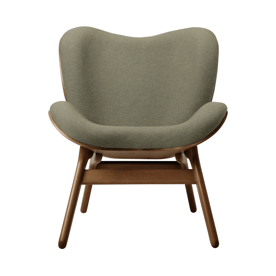 Fotel CONVERSATION PIECE szałwiowy z ciemno dębową podstawą UMAGE Eye on Design