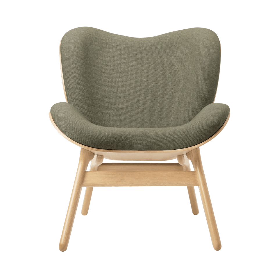 Fotel CONVERSATION PIECE szałwiowy z dębową podstawą UMAGE Eye on Design