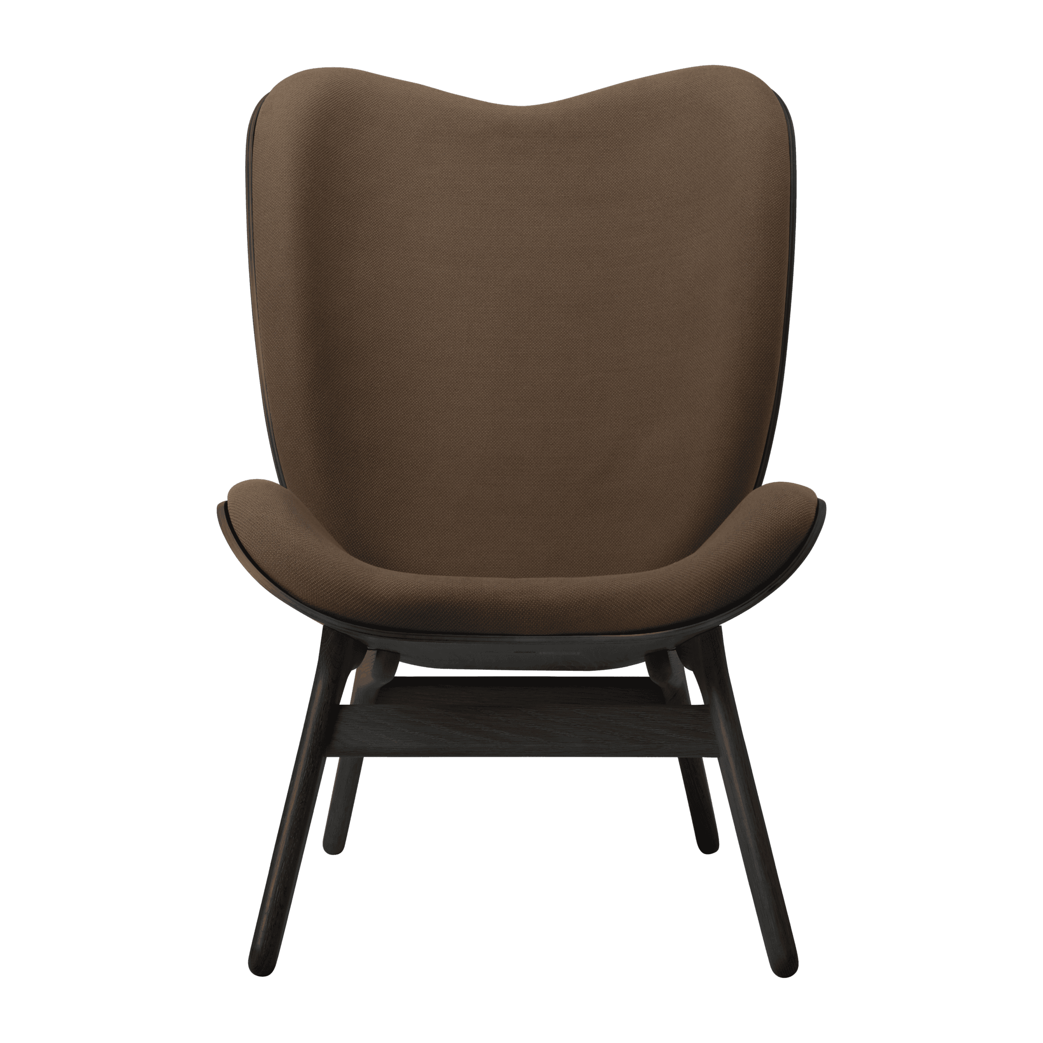 Fotel CONVERSATION PIECE TALL kawowy z czarną podstawą UMAGE Eye on Design