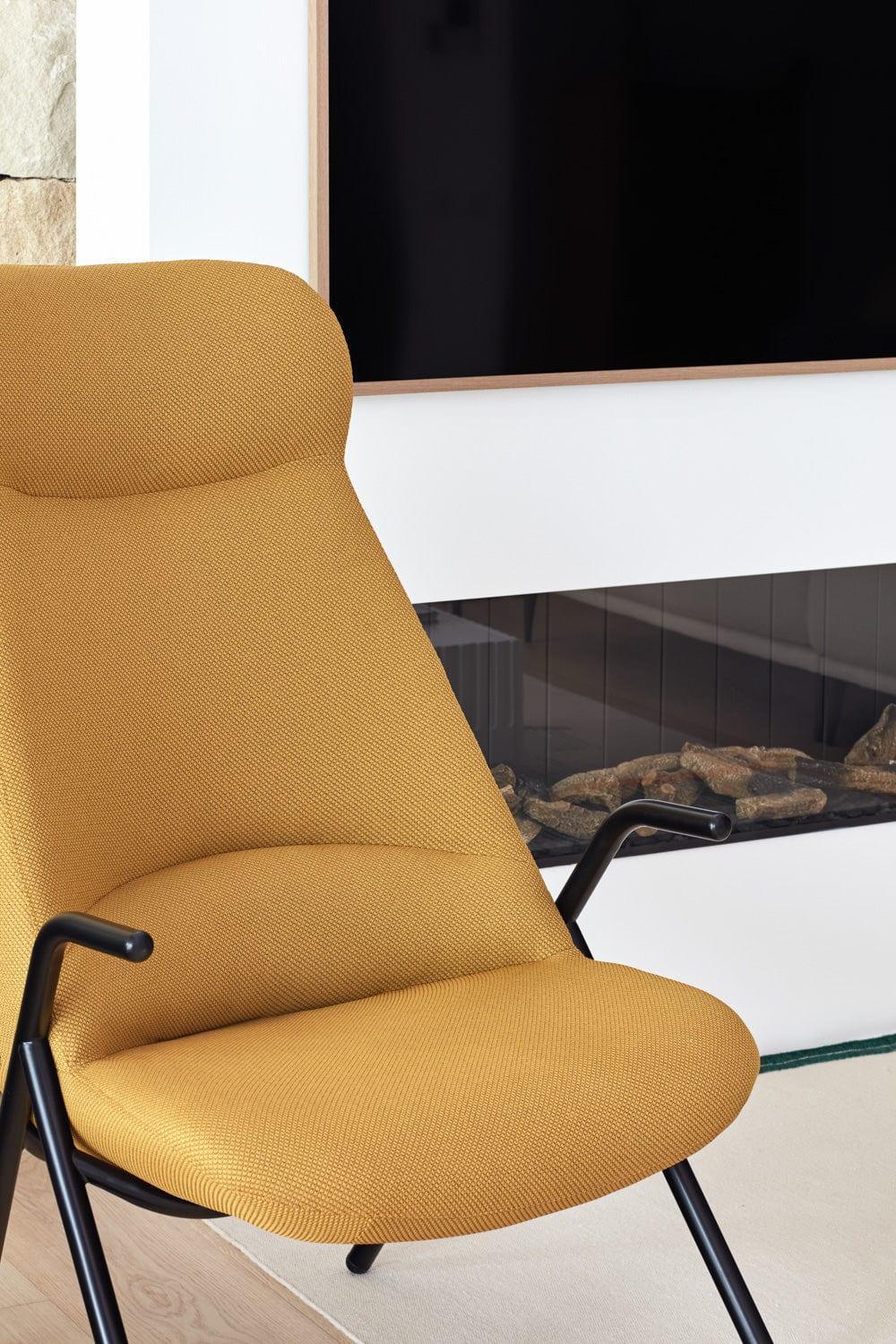 Fotel DINS wysoki musztardowy Teulat Eye on Design