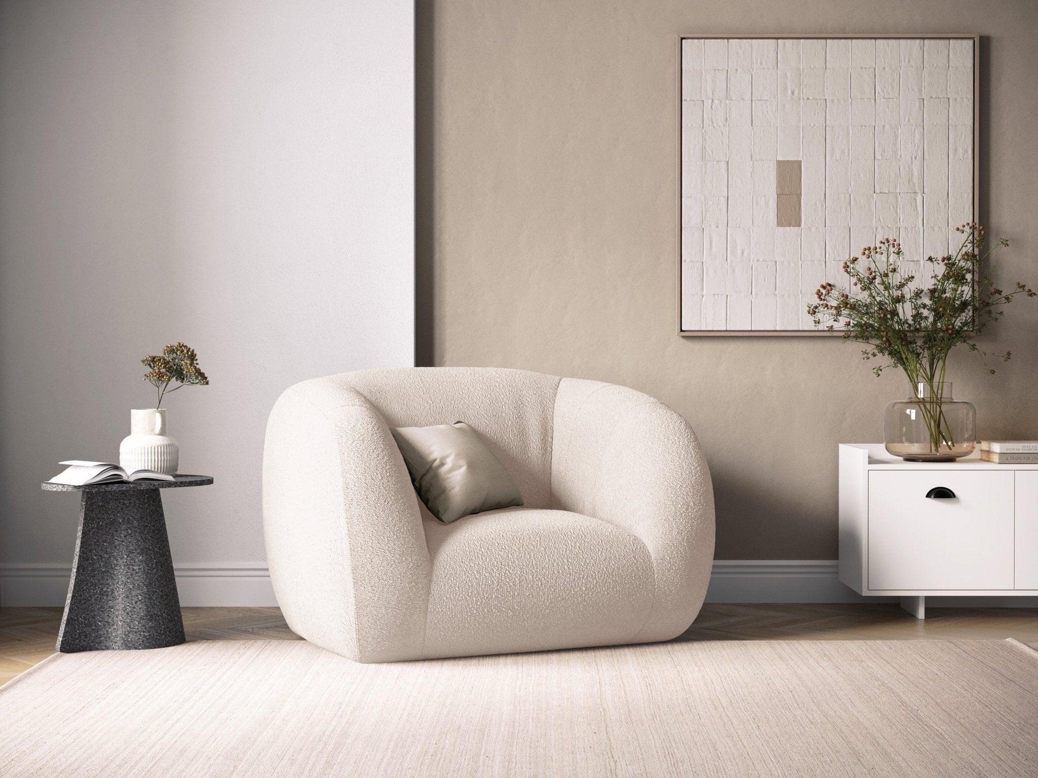 Fotel ESSEN beżowy boucle Cosmopolitan Design Eye on Design