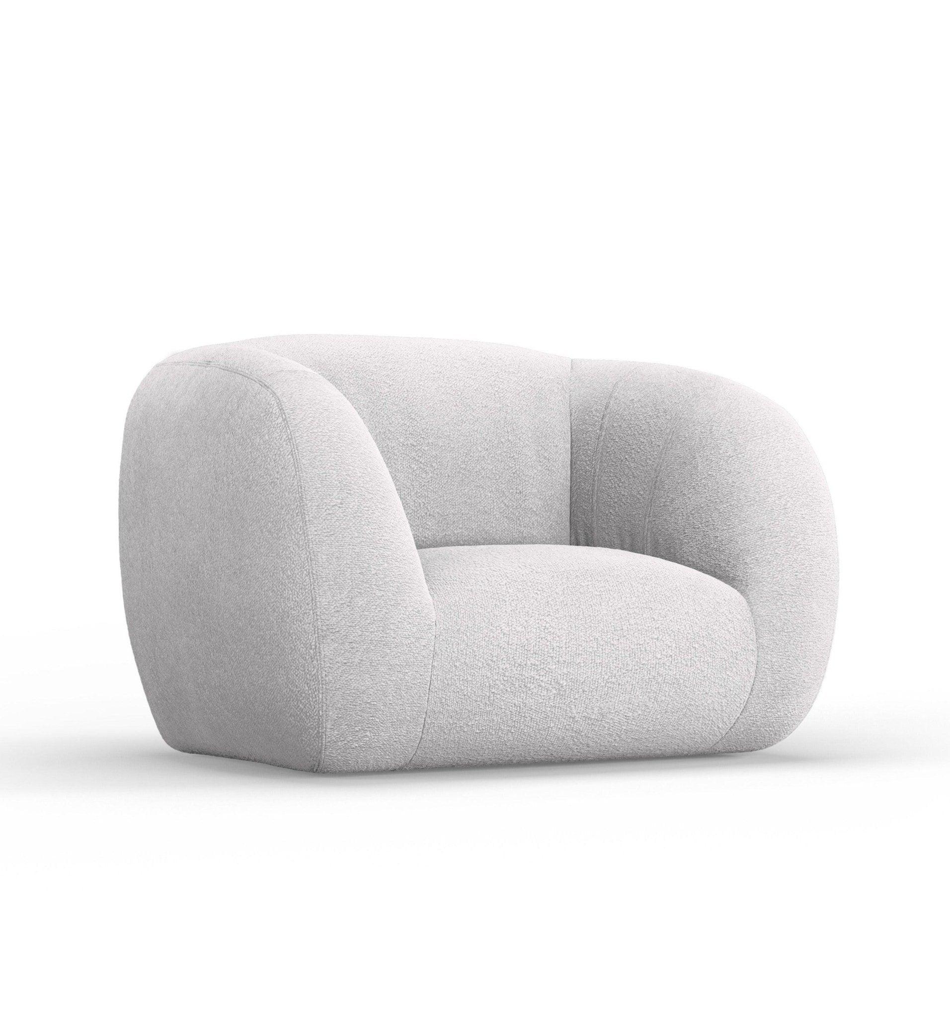 Fotel ESSEN jasnoszary boucle Cosmopolitan Design Eye on Design