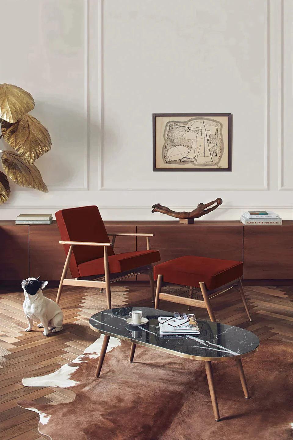 Fotel FOX miętowy w tkaninie Velvet Mint 366 concept Eye on Design