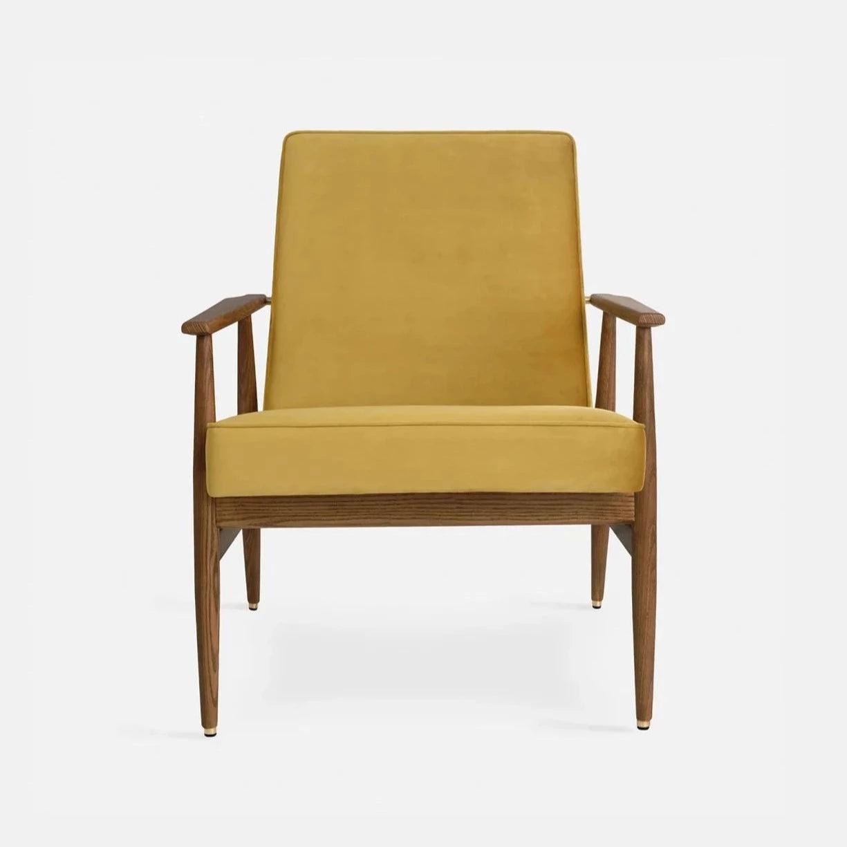 Fotel FOX żółty w tkaninie Shine Velvet Mustard 366 concept Eye on Design