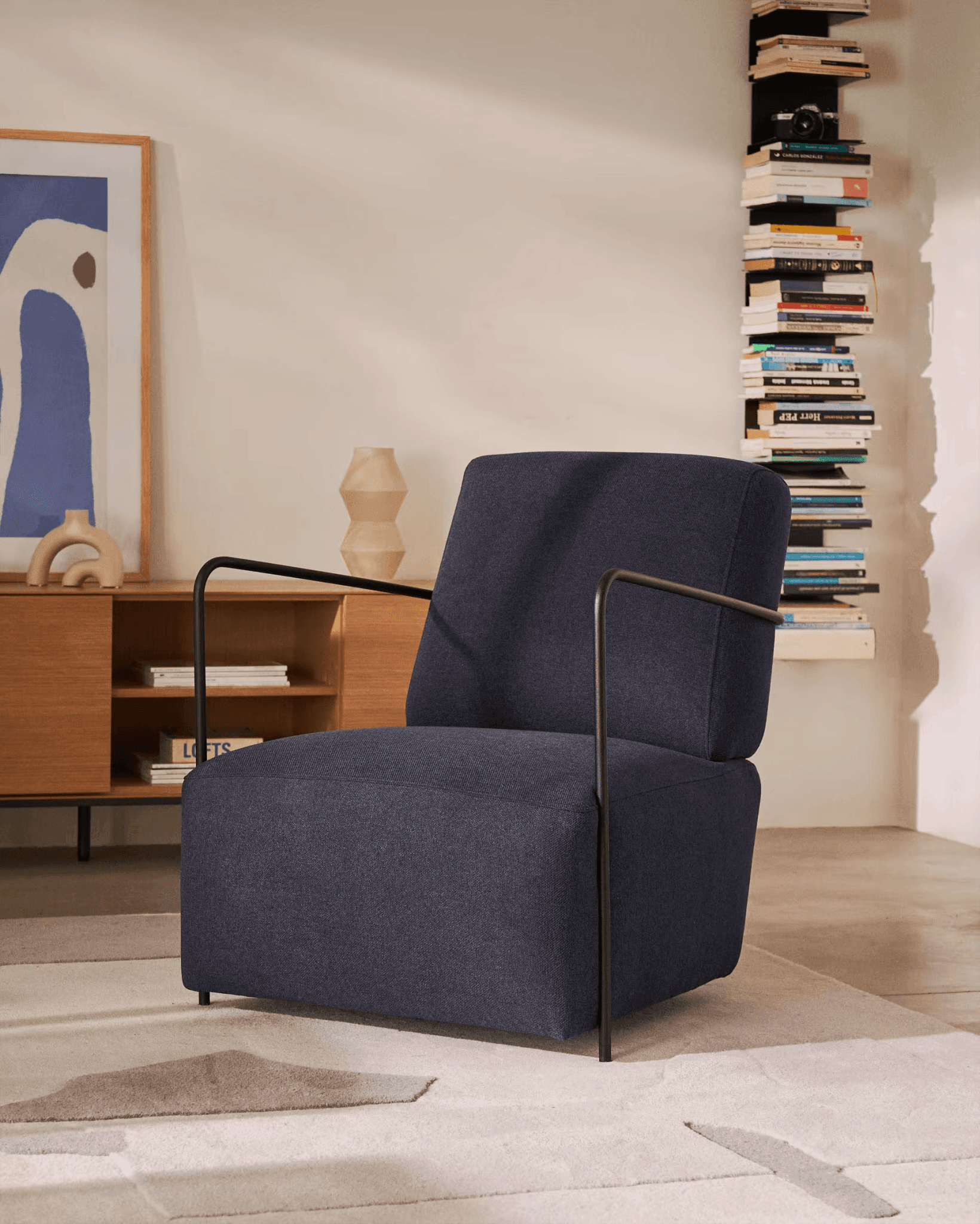 Fotel GAMER ciemnoniebieski – Kave Home